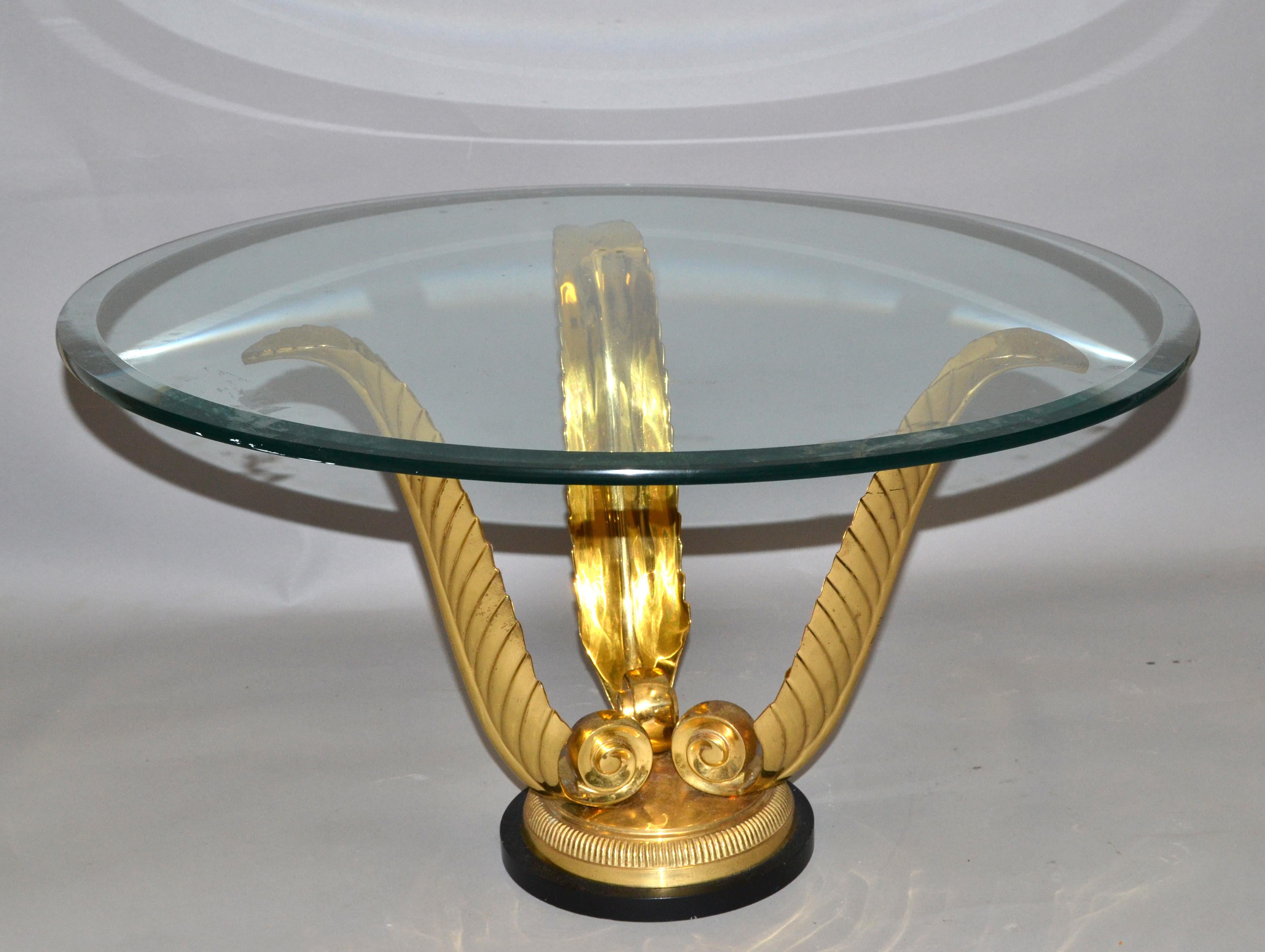 20th Century Bronze & Steel Agave Coffee Table Base or Figurative Sculpture Italian Regency For Sale