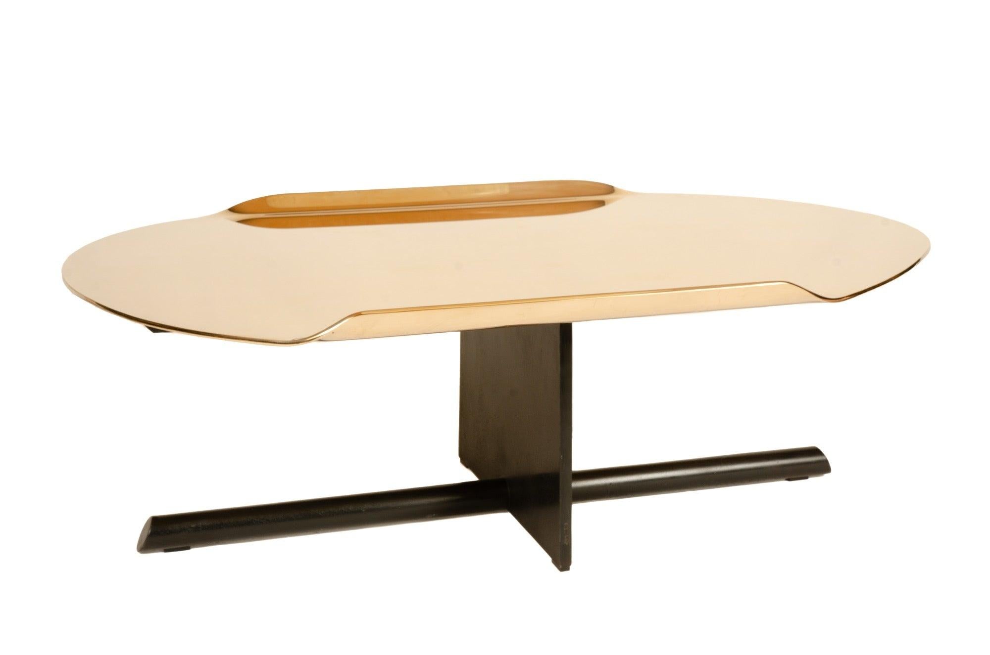Mesa de bronce y acero, 2020 en Excelente estado para la venta en Sagaponack, NY