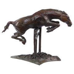 Bronze Study of a Horse Jumping, c1950