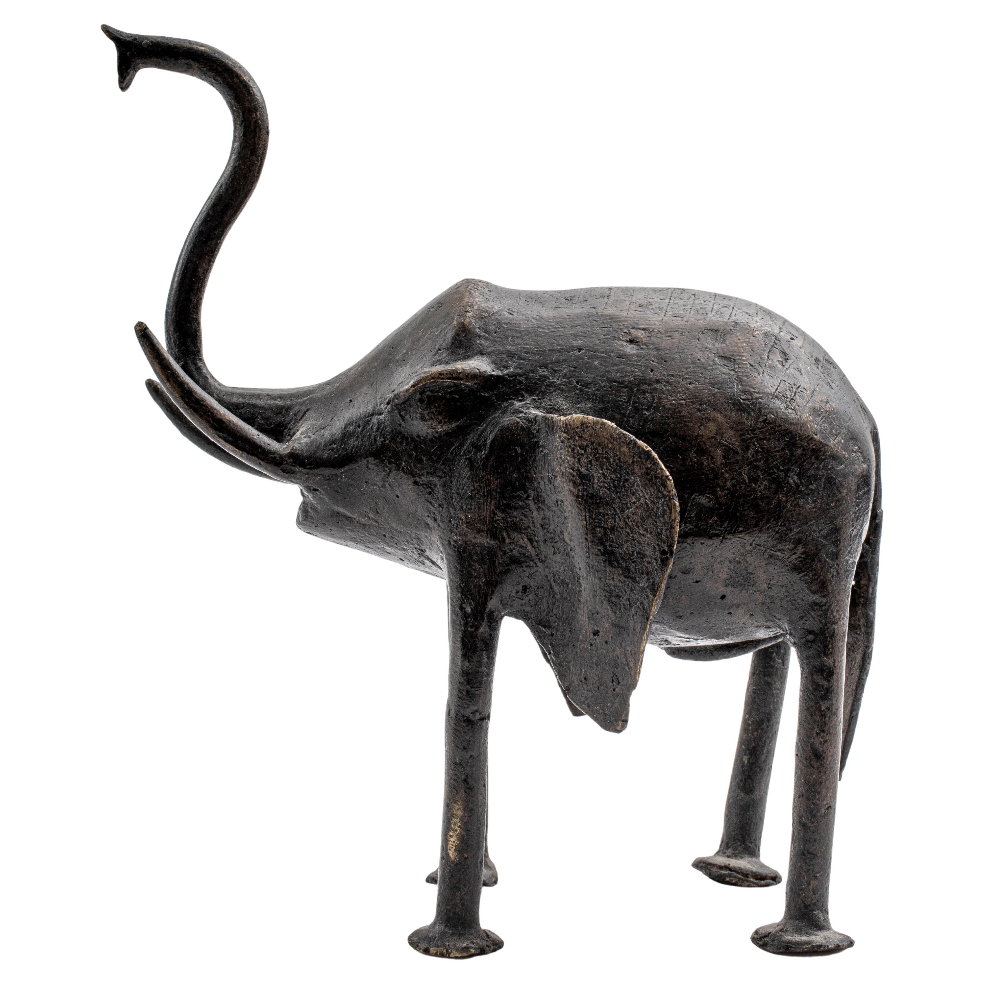 Bronze Stylized Elephant Sculpture