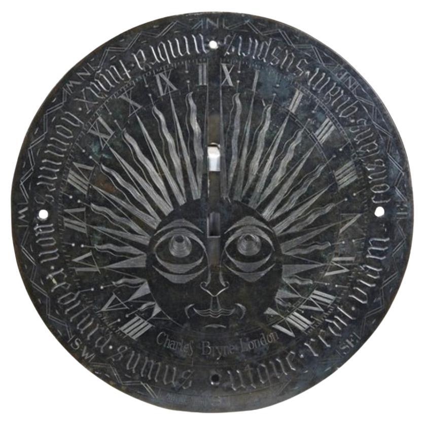 Bronze Sundial Signed Charles Bryne London, Anno Dom 1742 For Sale