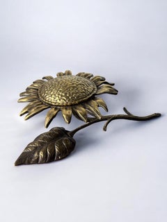Bronze Sunflower Ashtray, Spain, 1950's