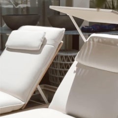 Bronze Sunlounger, Contemporary with Integrated Side Table by Roberta Banqueri