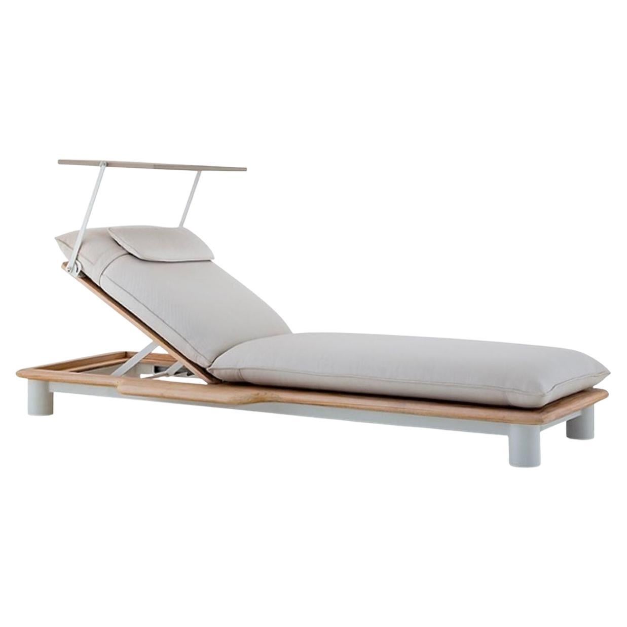 Bronze Sunlounger, Contemporary with Integrated Side Table by Roberta Banqueri For Sale