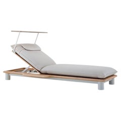 Bronze Sunlounger, Contemporary with Integrated Side Table by Roberta Banqueri