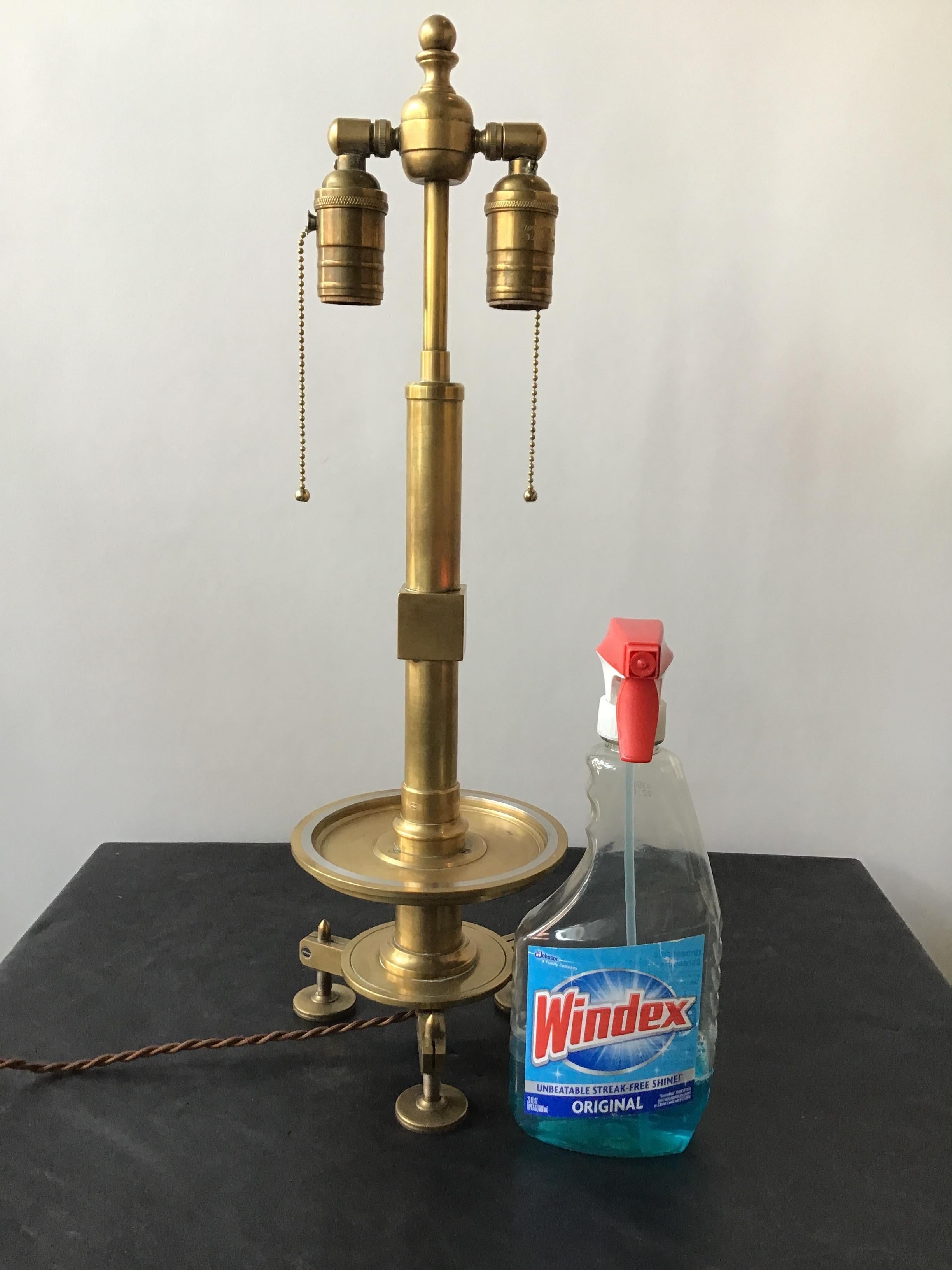 Very high quality, quite heavy, surveyors style table lamp from a Southampton, NY estate.