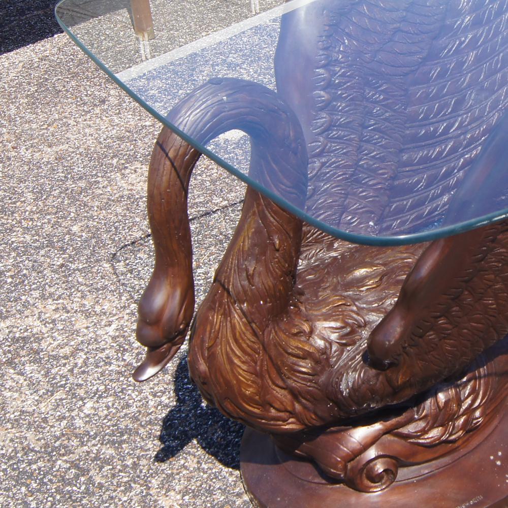 Late 20th Century Bronze Swan Dining Table Base