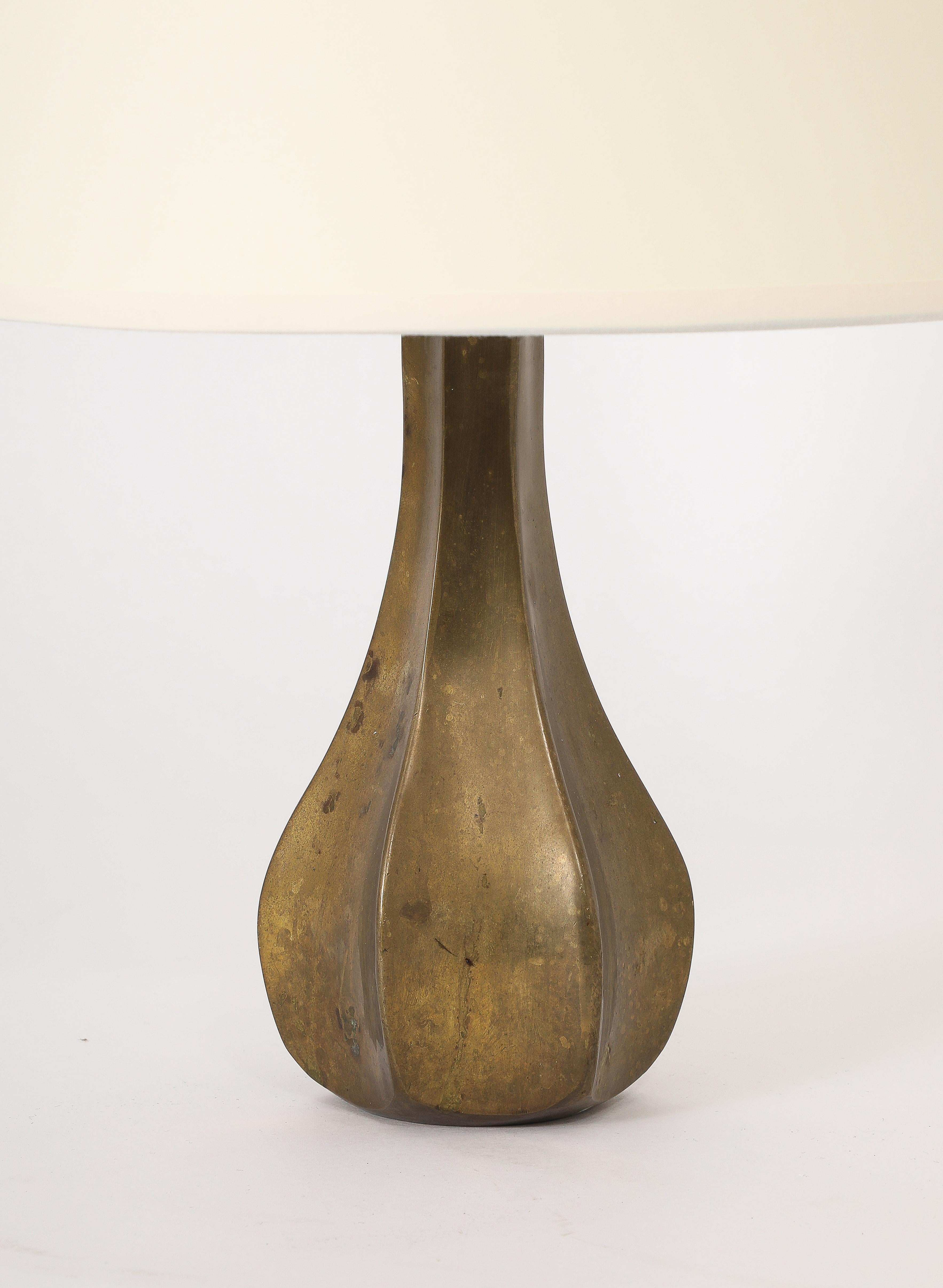 Mid-Century Modern Bronze Swedish Gourd Lamp, Sweden 1960's For Sale