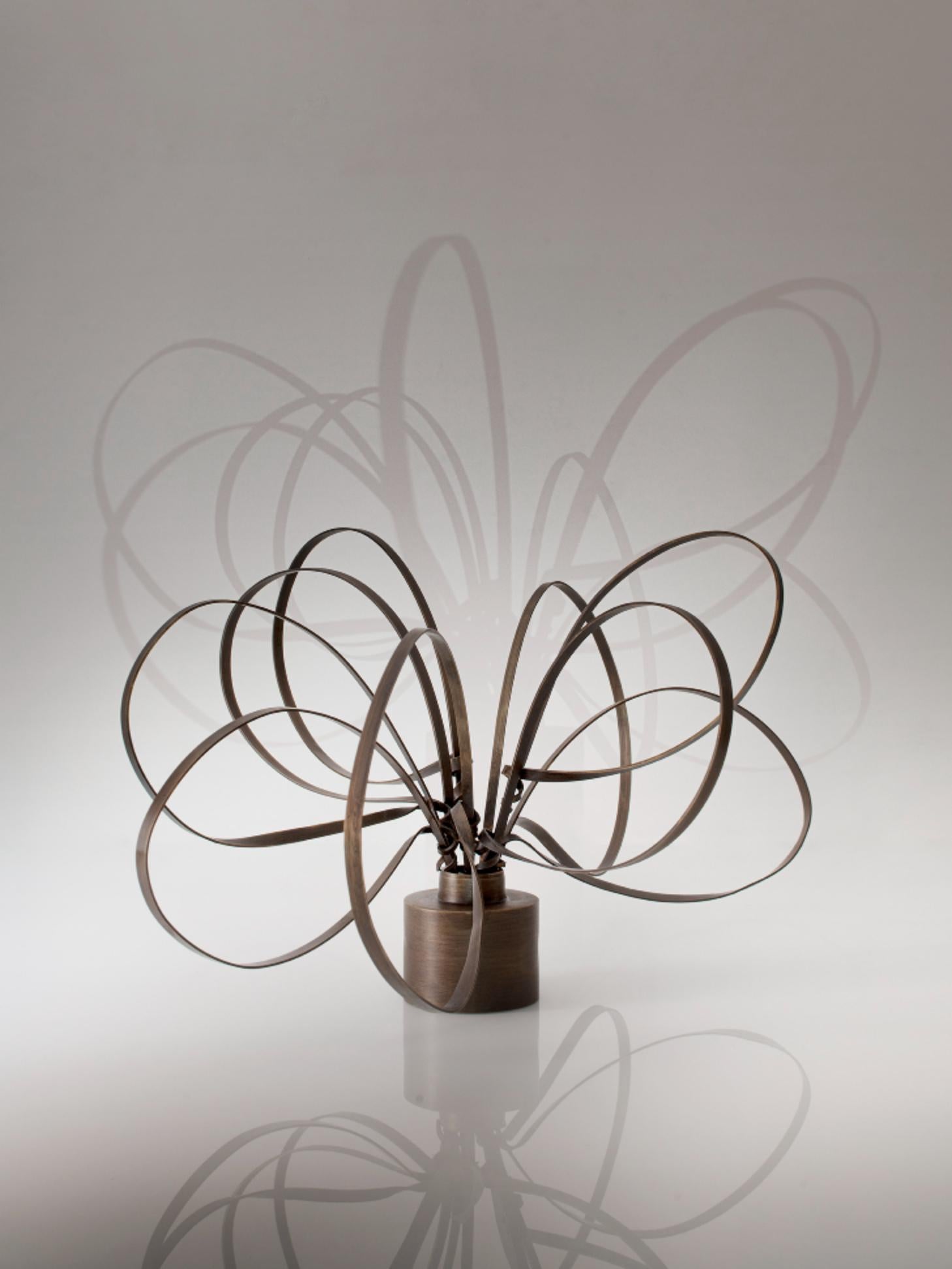 Post-Modern Bronze Swirls Sculpture by Art Flower Maker