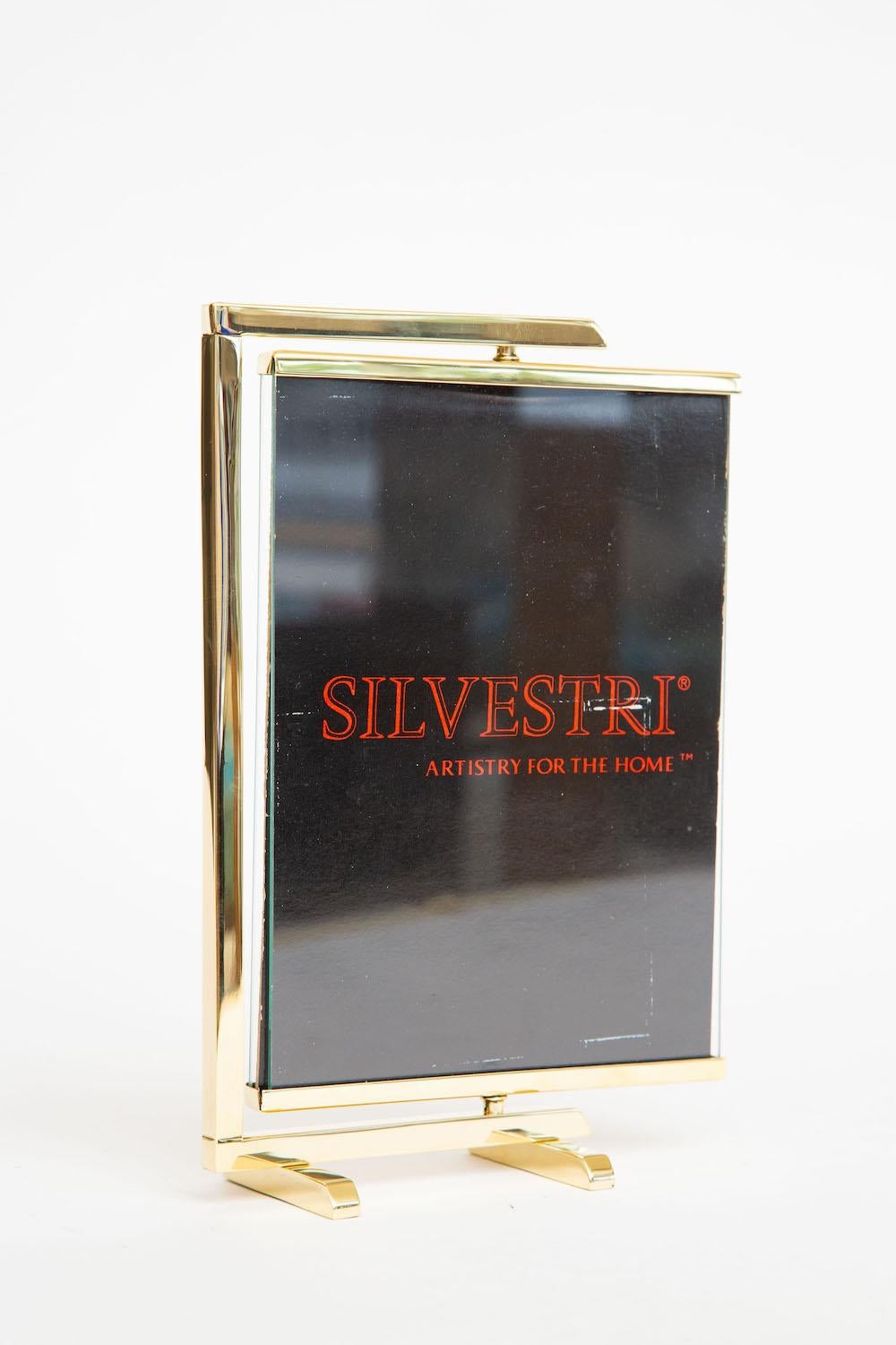 American Bronze Swivel Double Sided Picture Frame Mid-Century Modern