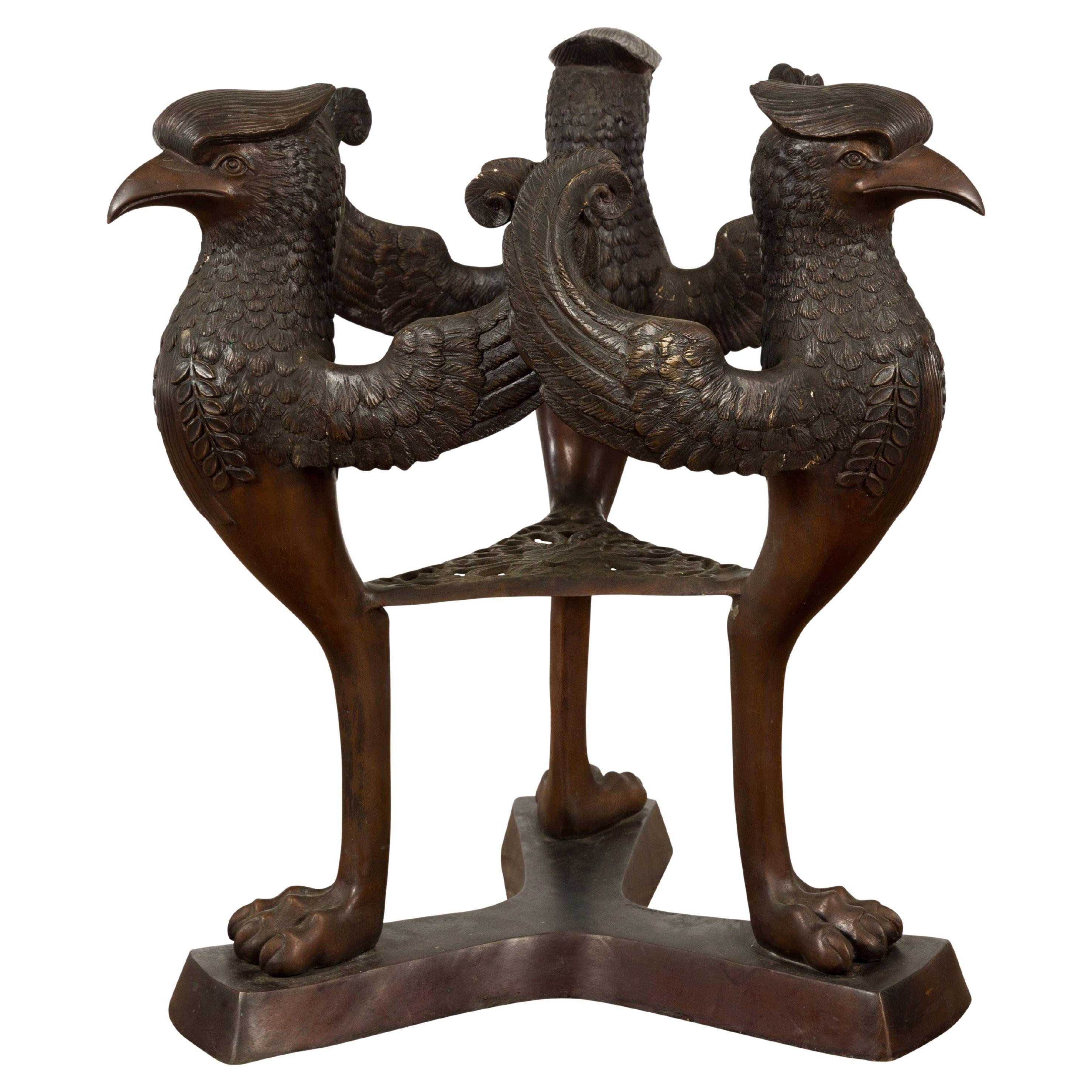 Contemporary Bronze Griffins Table Base