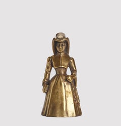 Bronze table bell, depicting the Queen of Scotland, Mary Stuard, UK 1880.