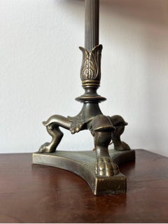 Bronze Table Lamp by Danish Sculptor TH Stein Denmark 1850’s