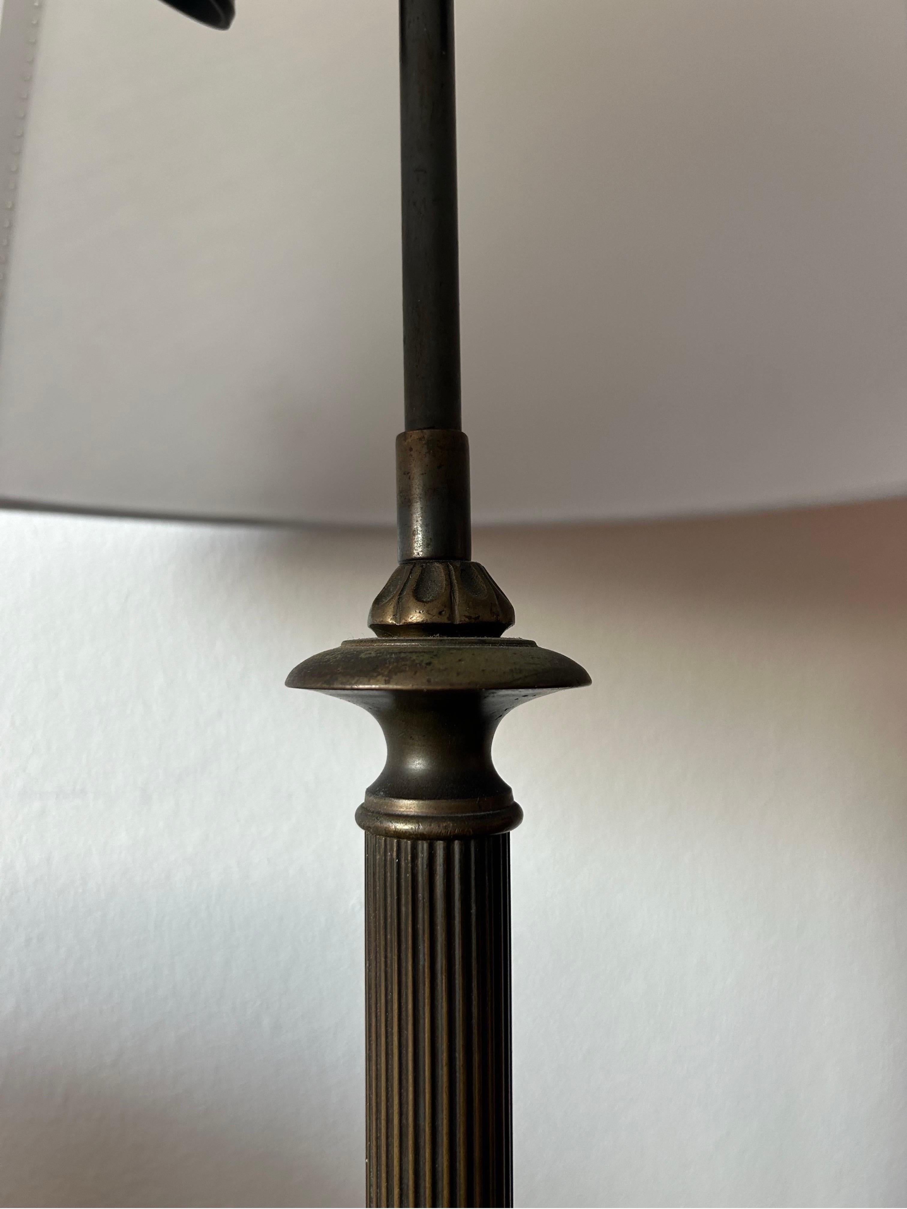 Empire Bronze Table Lamp by Danish Sculptor TH Stein Denmark 1850’s For Sale
