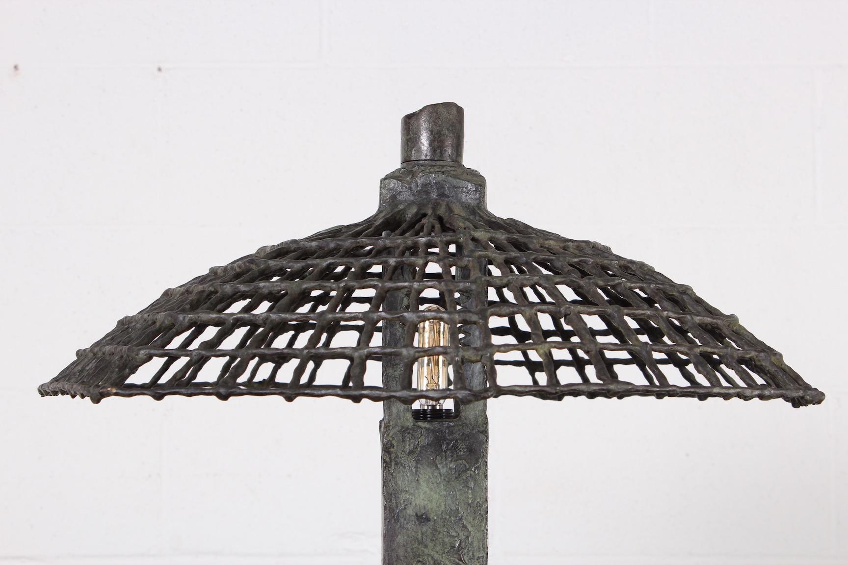 Late 20th Century Bronze Table Lamp by Louis Cane