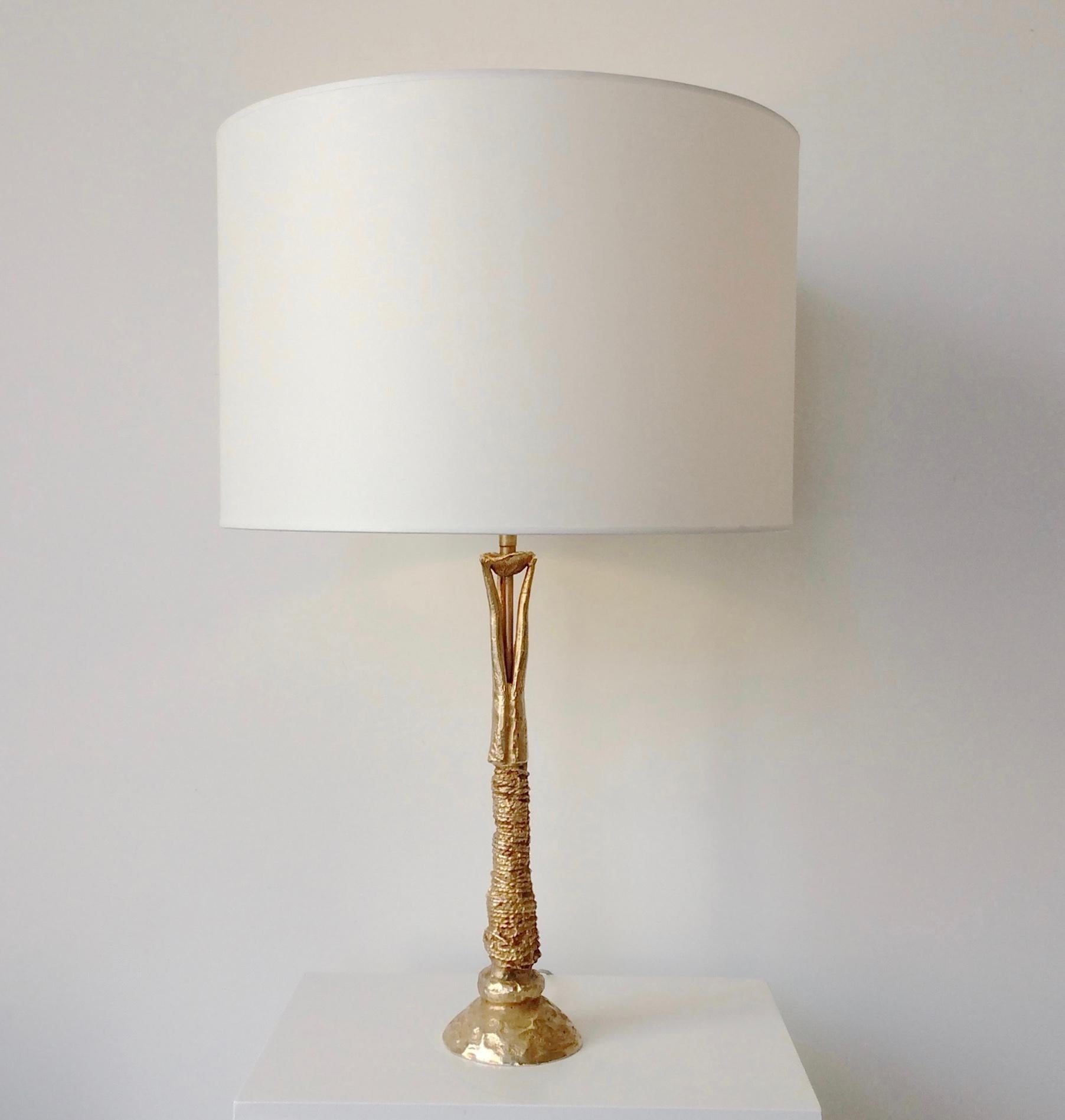 Mid-Century Modern Bronze Table Lamp by Pierre Casenove for Fondica, circa 1990, France For Sale