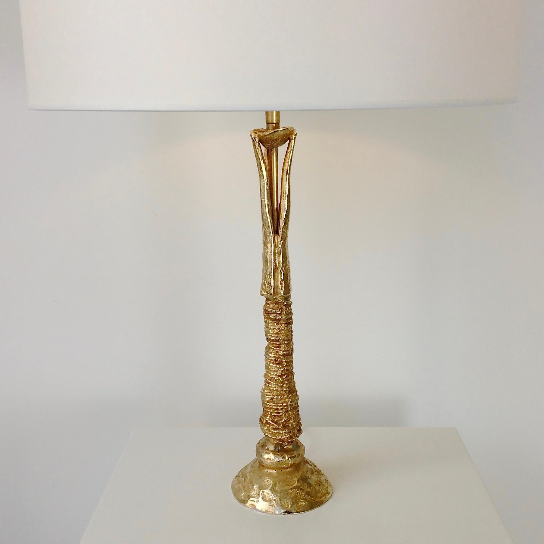French Bronze Table Lamp by Pierre Casenove for Fondica, circa 1990, France For Sale