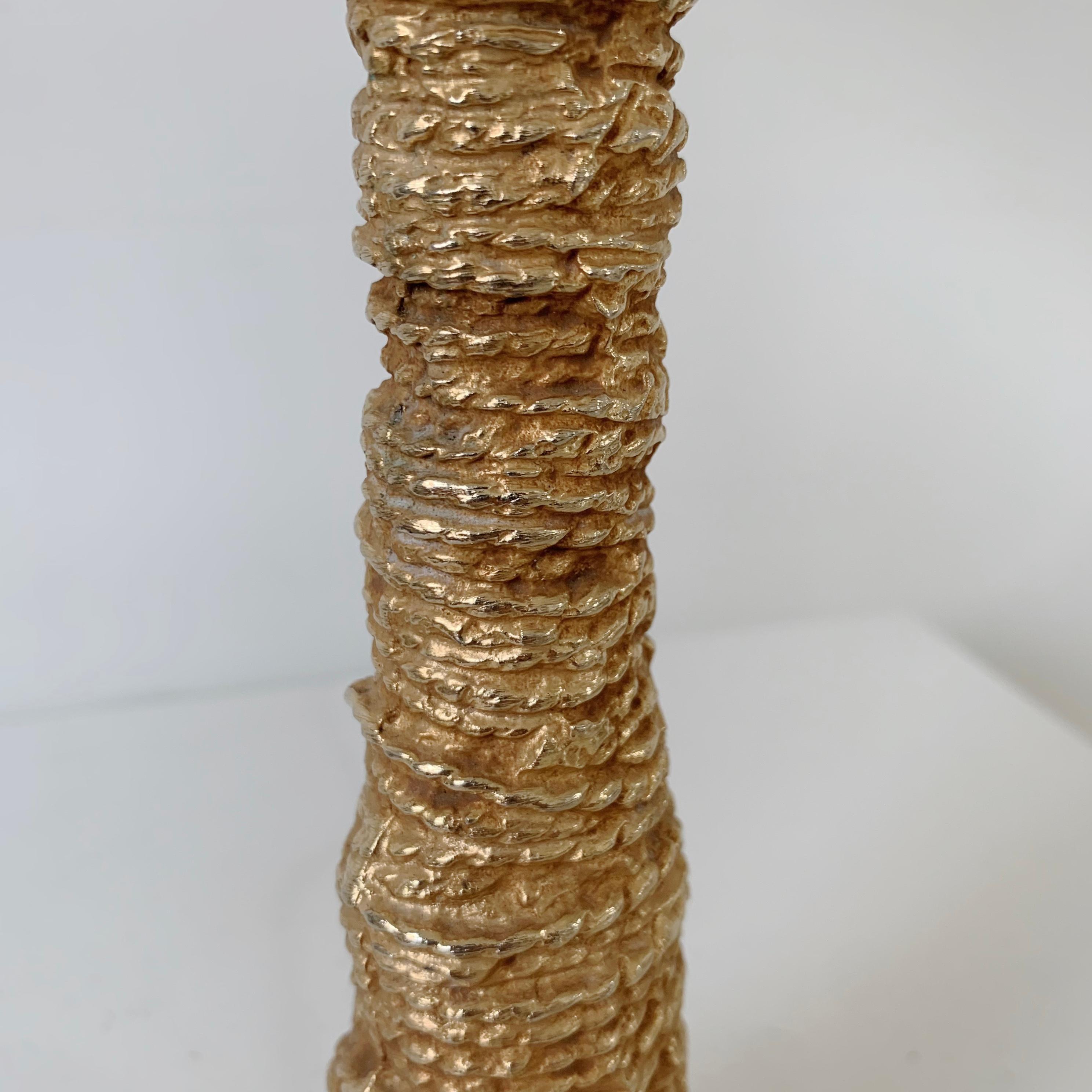 Lámpara de mesa de bronce de Pierre Casenove para Fondica, estampada, hacia 1990, Francia en venta 6