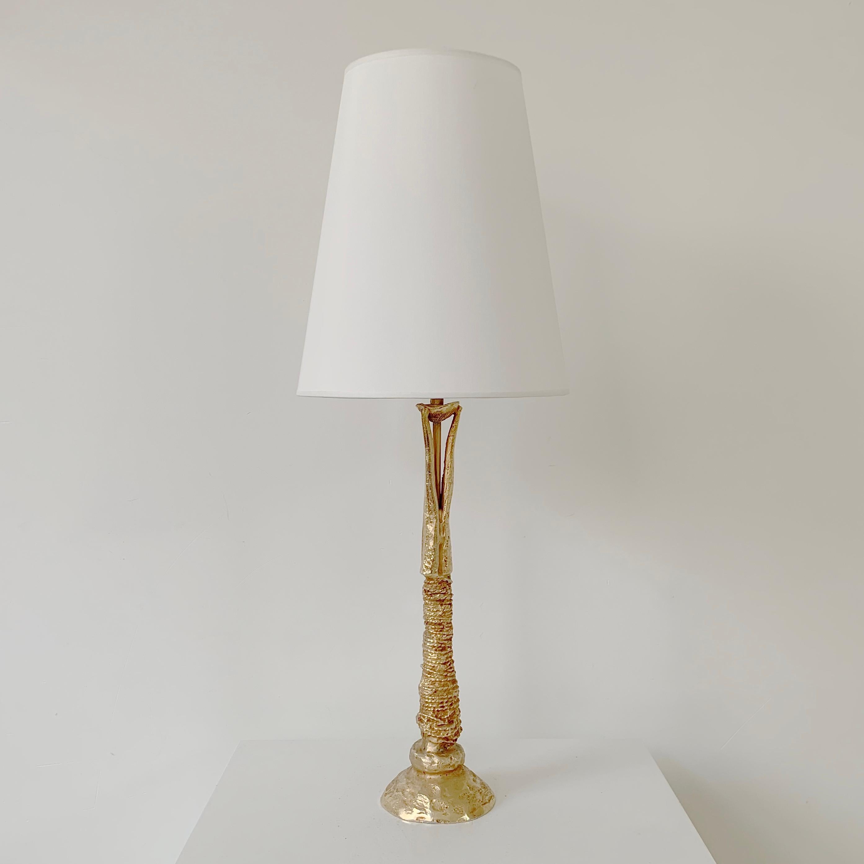 French Bronze Table Lamp by Pierre Casenove for Fondica, Stamped, circa 1990, France For Sale