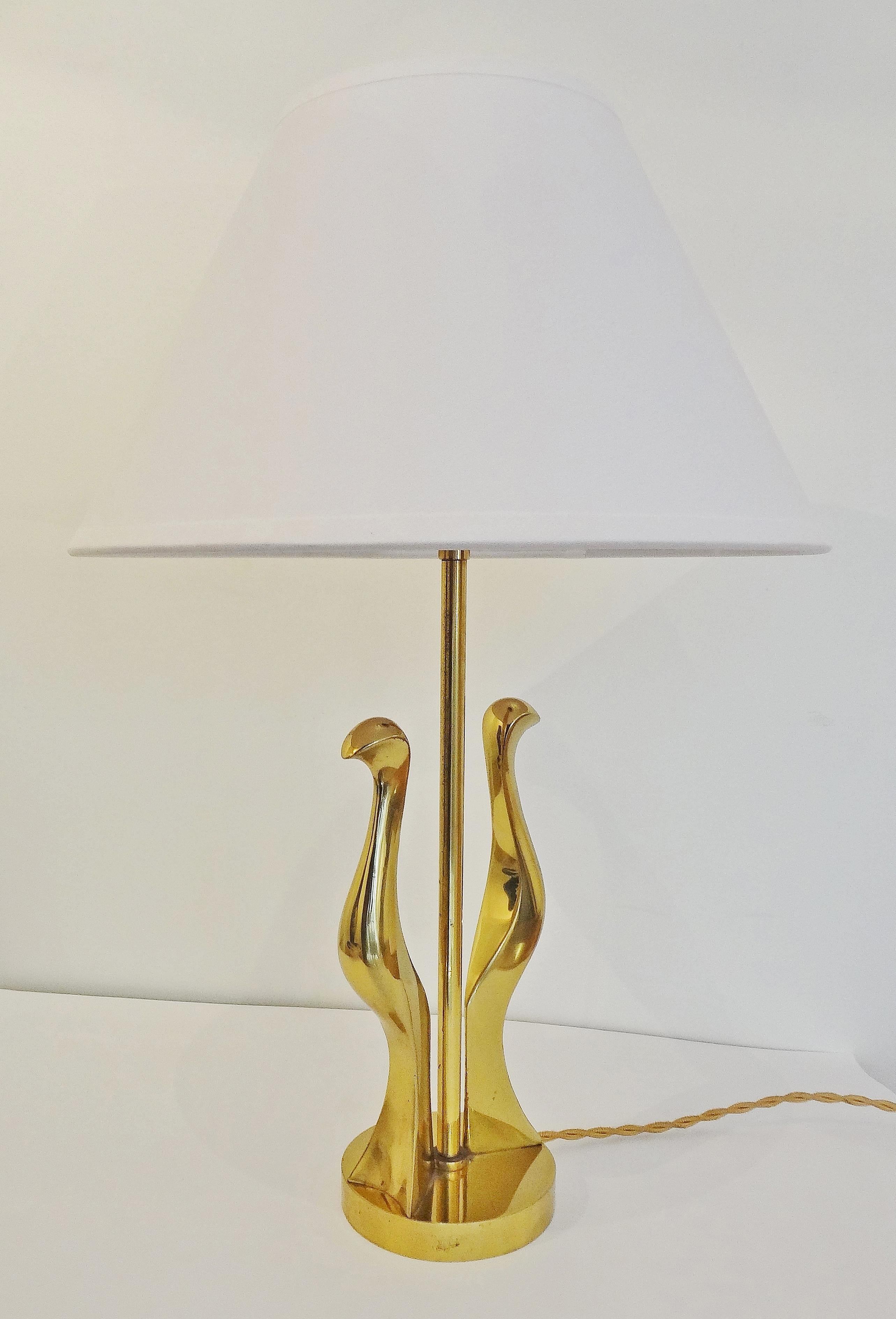 Polished Bronze Table Lamp by Riccardo Scarpa, 1960 For Sale