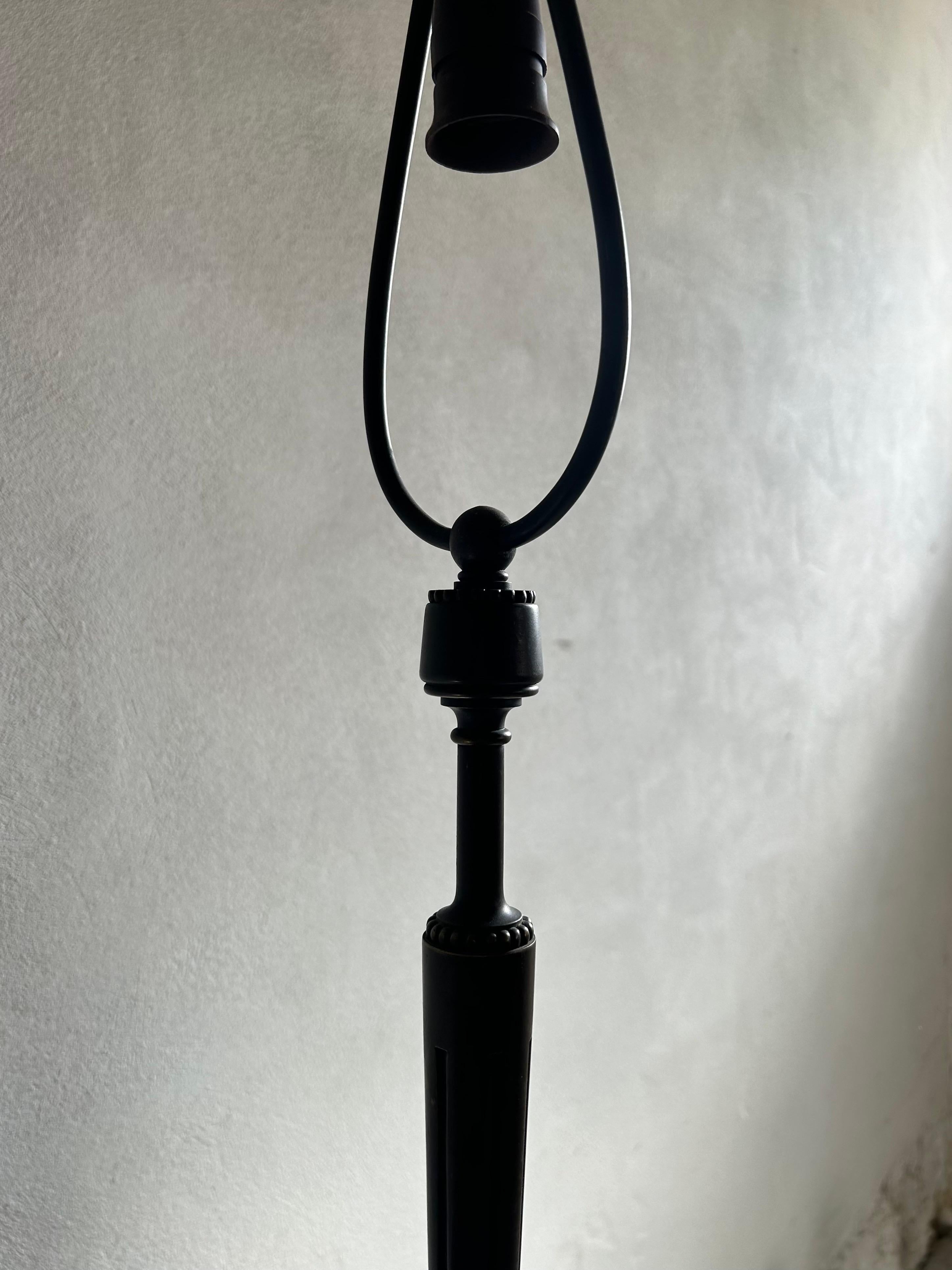 Danish Bronze table lamp by Siegfried Wagner, Denmark c. 1900. For Sale