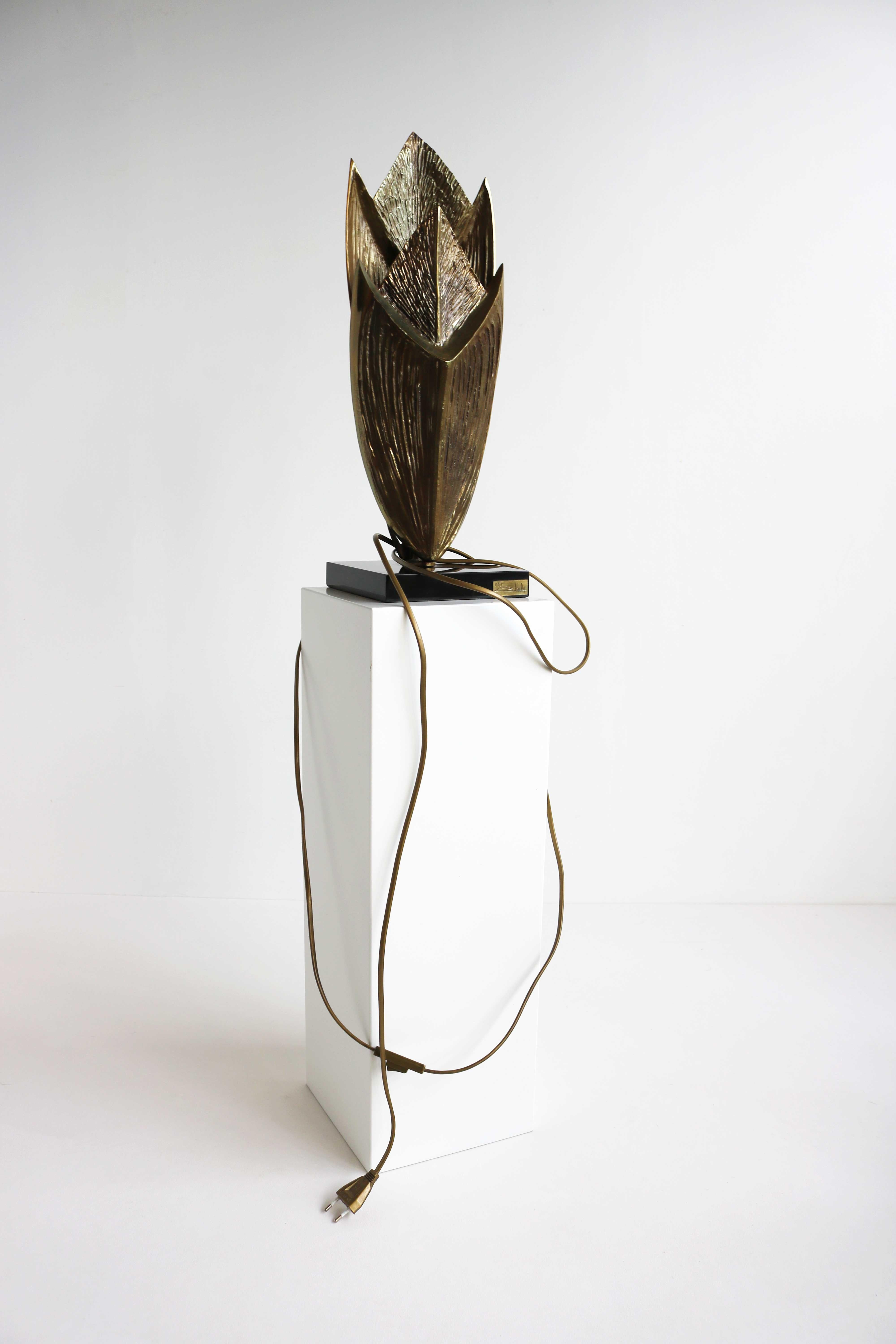 Bronze Table Lamp Cythere by Chrystiane Charles for Maison Charles, France 1970s For Sale 4