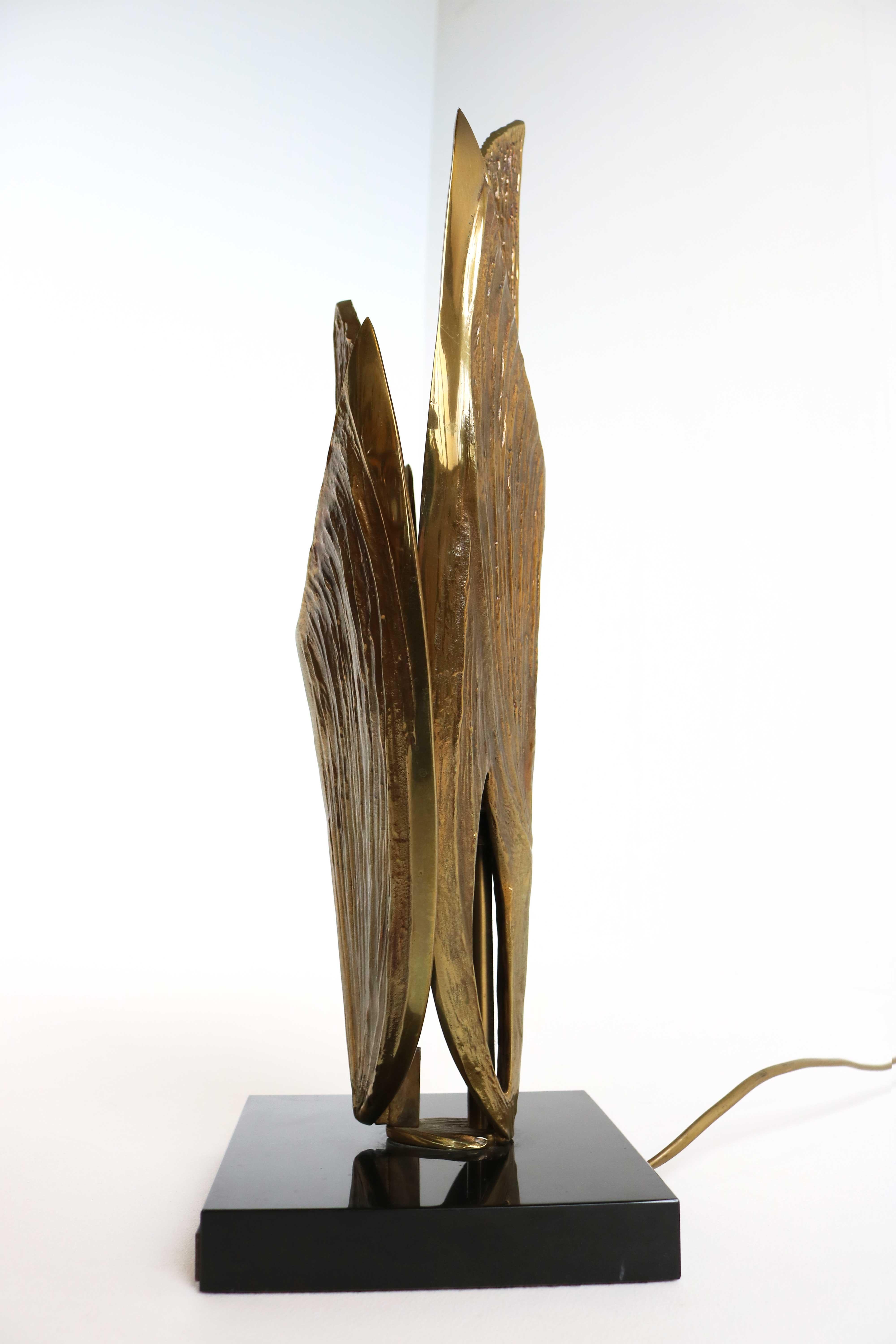 Bronze Table Lamp Cythere by Chrystiane Charles for Maison Charles, France 1970s For Sale 1