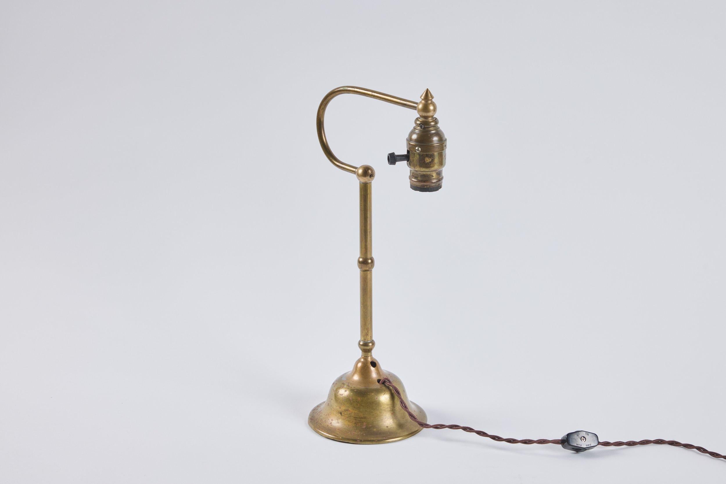  Bronze table lamp.  Measures 7