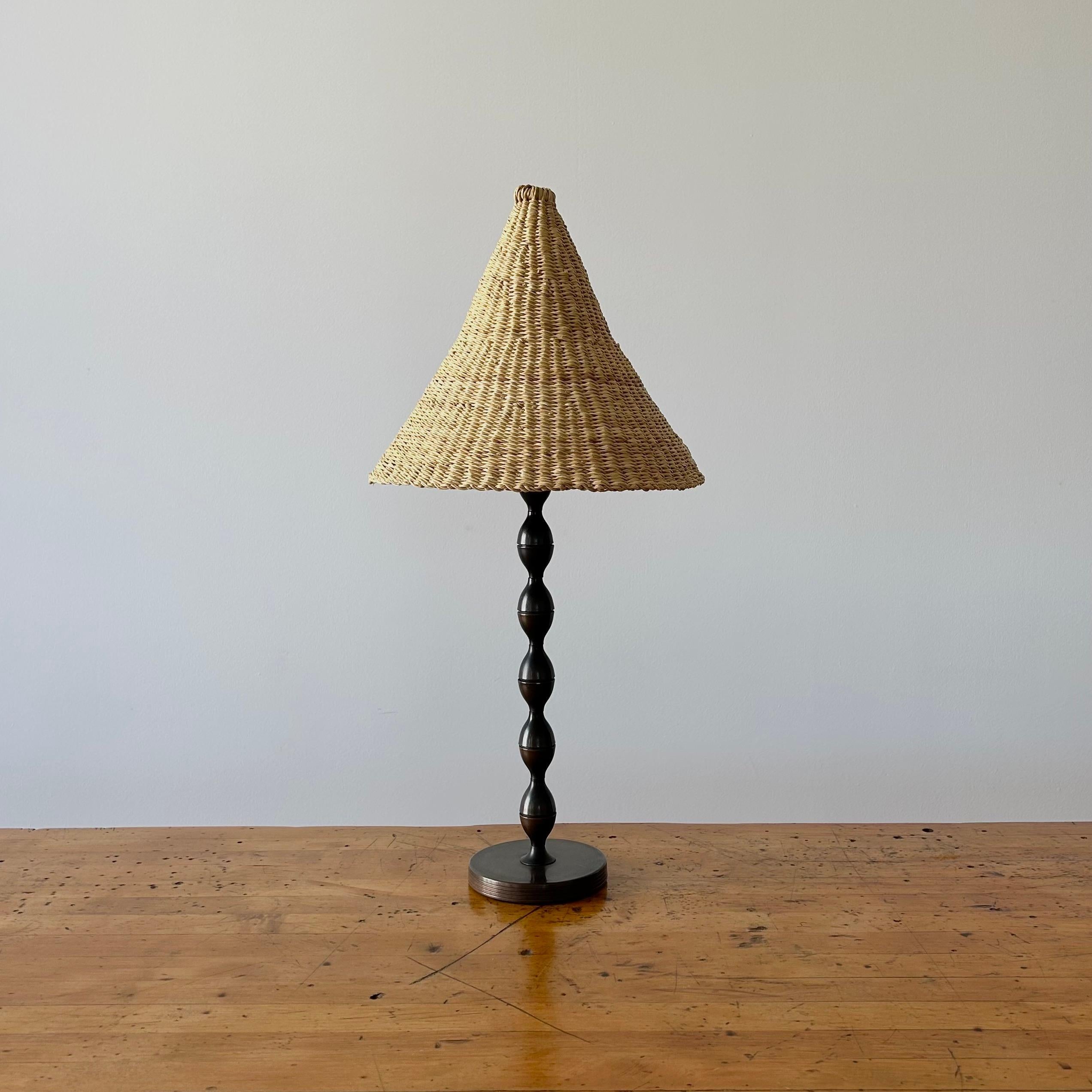 Bronze Table Lamp In Good Condition For Sale In Los Angeles, CA