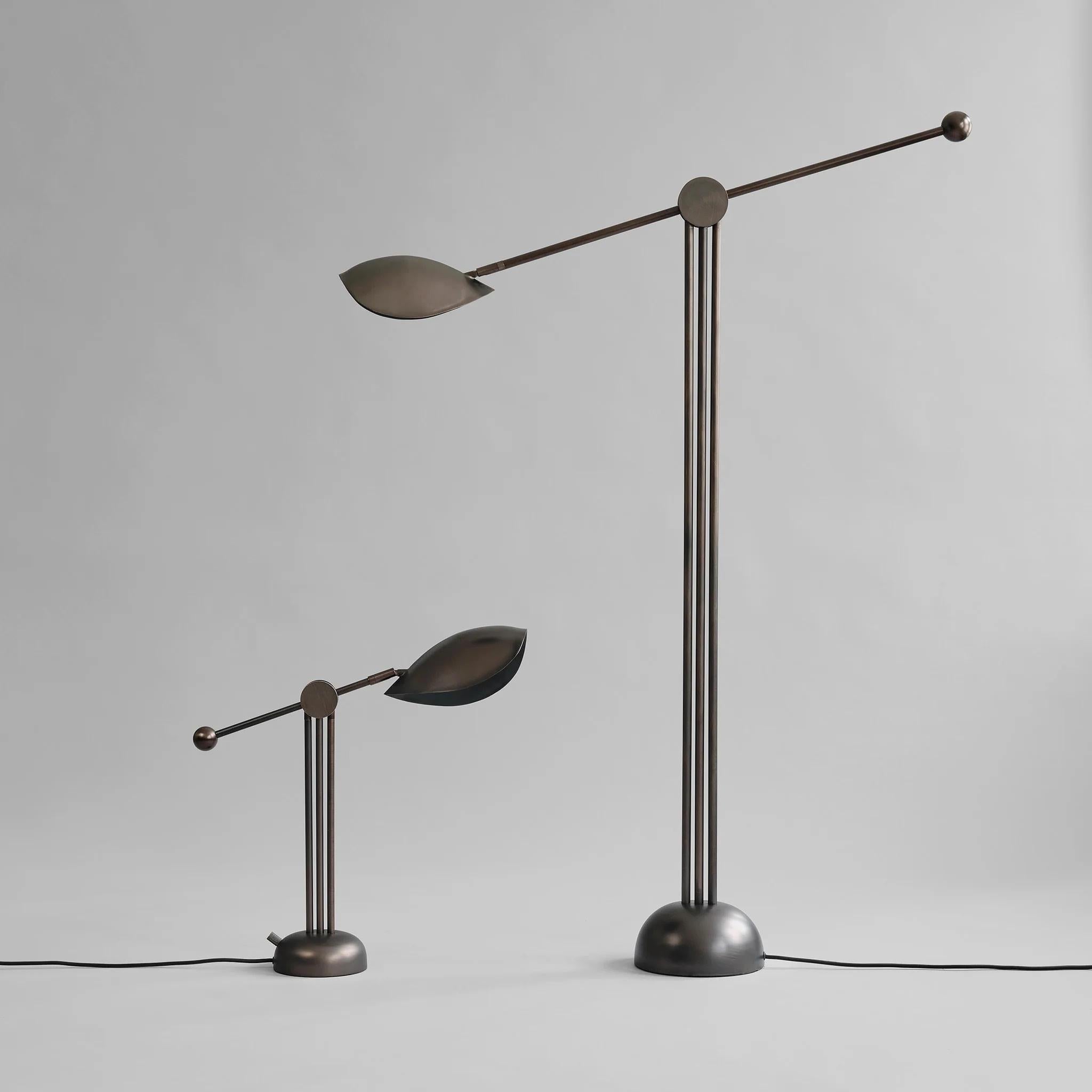 Patinated Bronze Table Lamp in the Style of the 1960s, a Contemporary Work. For Sale