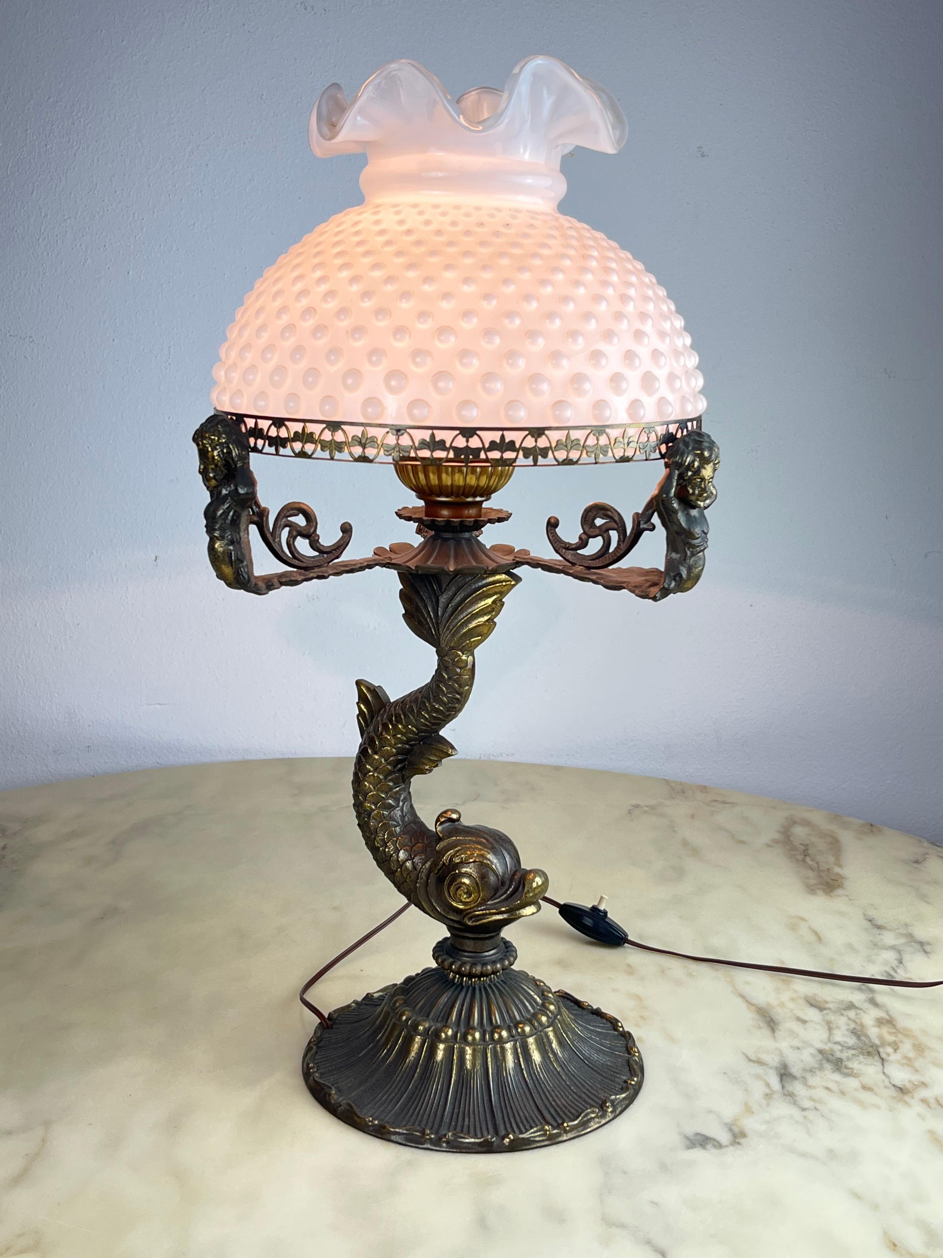 Bronze Table Lamp, Italy, 1950s For Sale 5