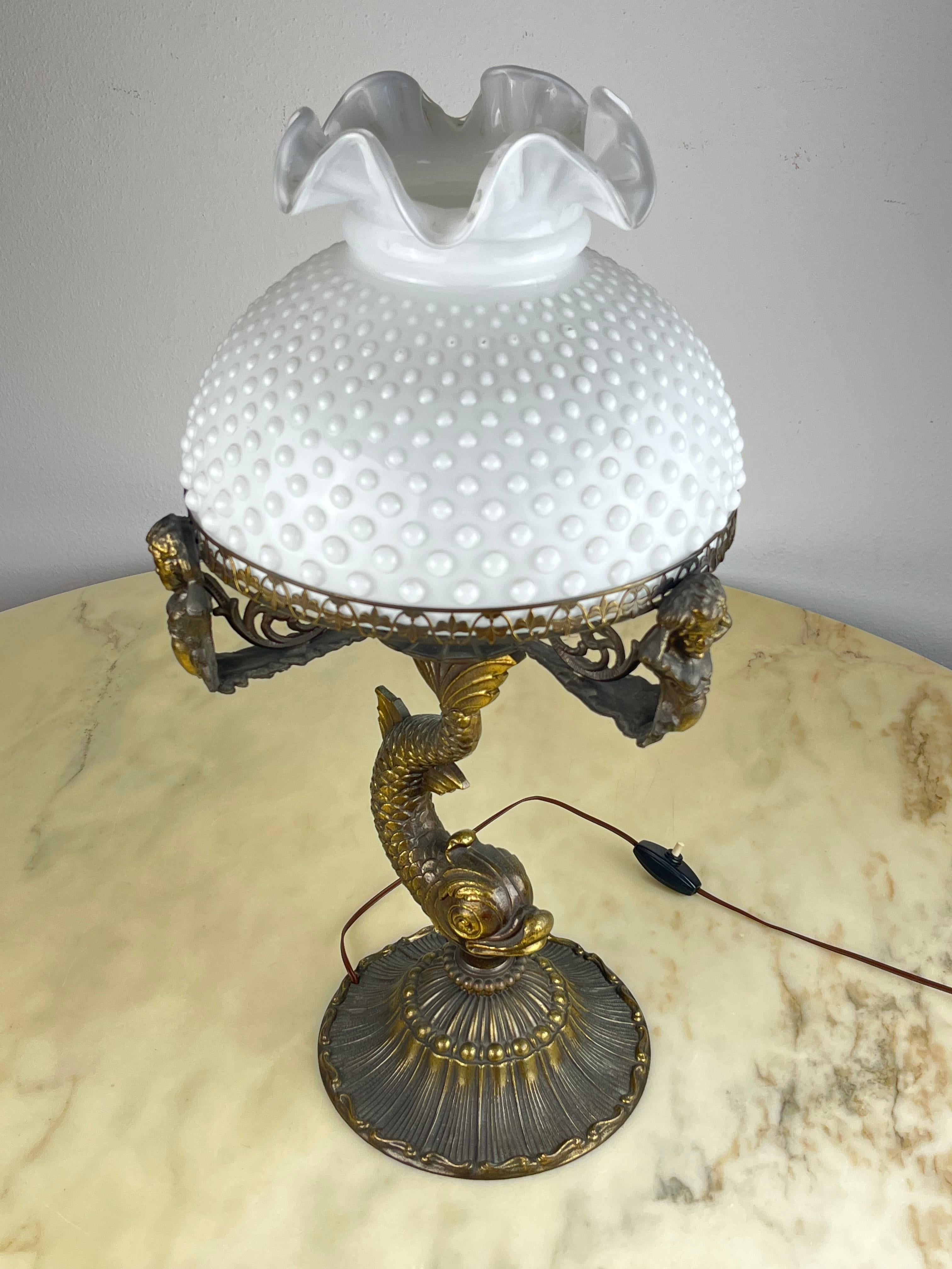 Lampe de table en bronze, Italie, années 1950 en vente 7
