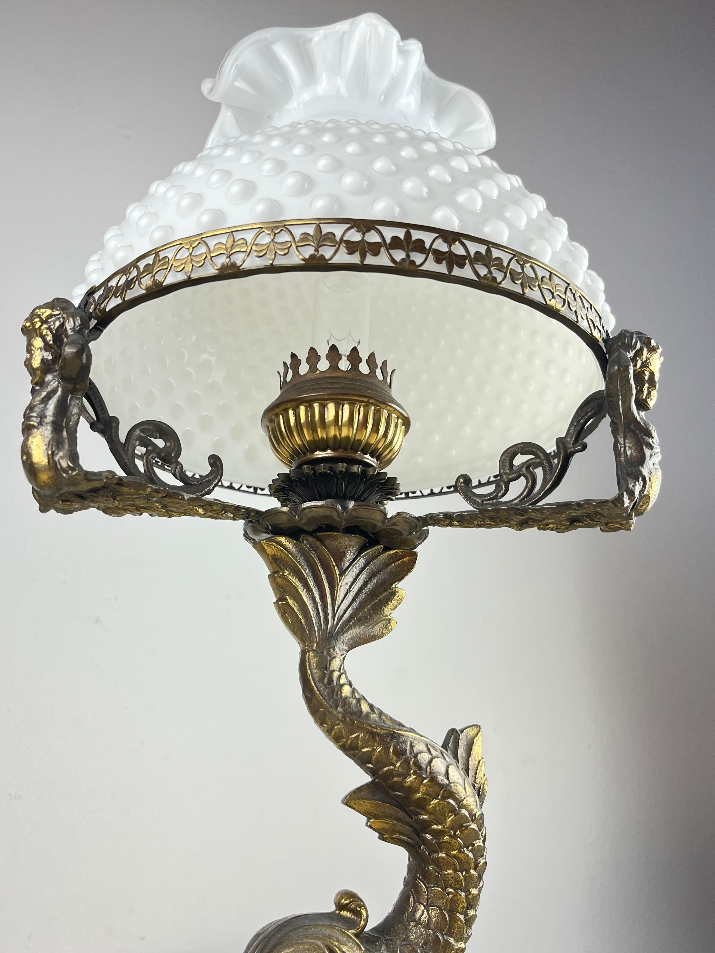 italien Lampe de table en bronze, Italie, années 1950 en vente