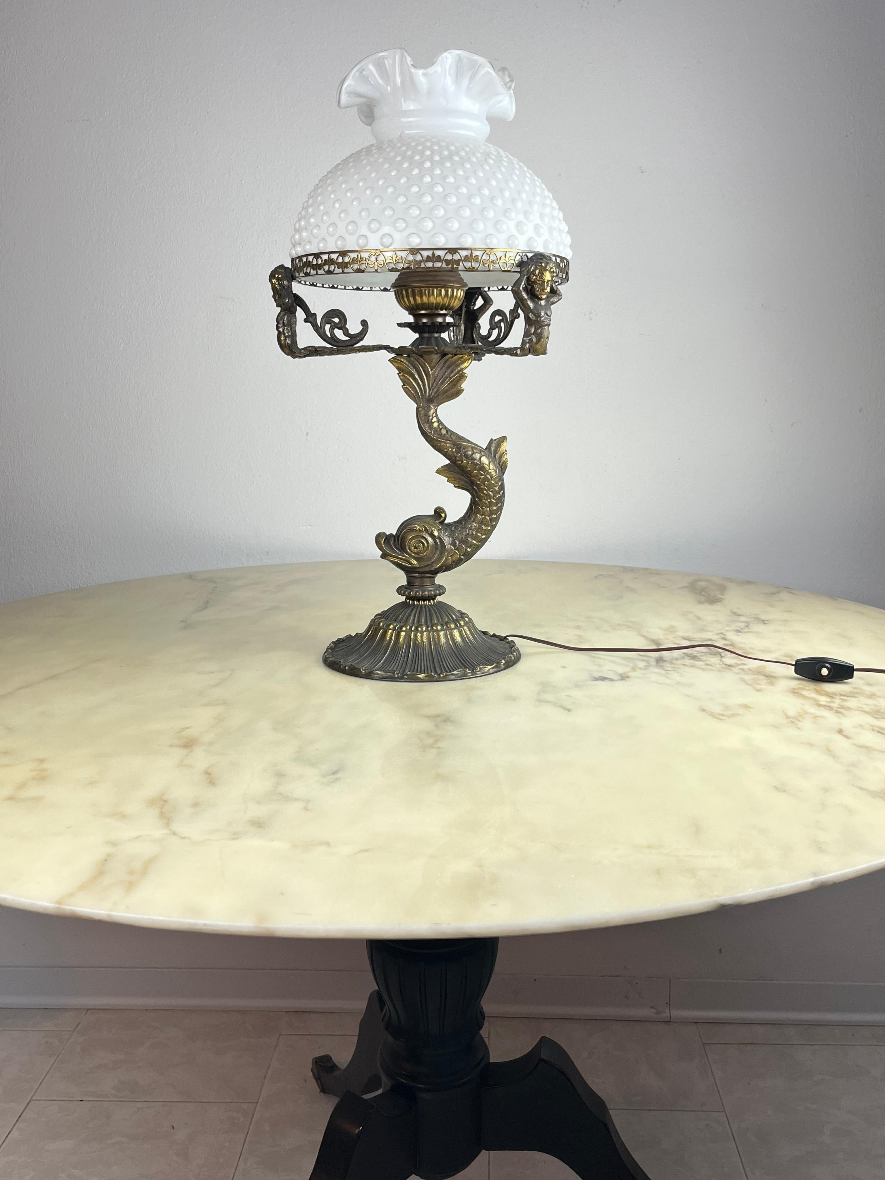 Bronze Table Lamp, Italy, 1950s For Sale 3