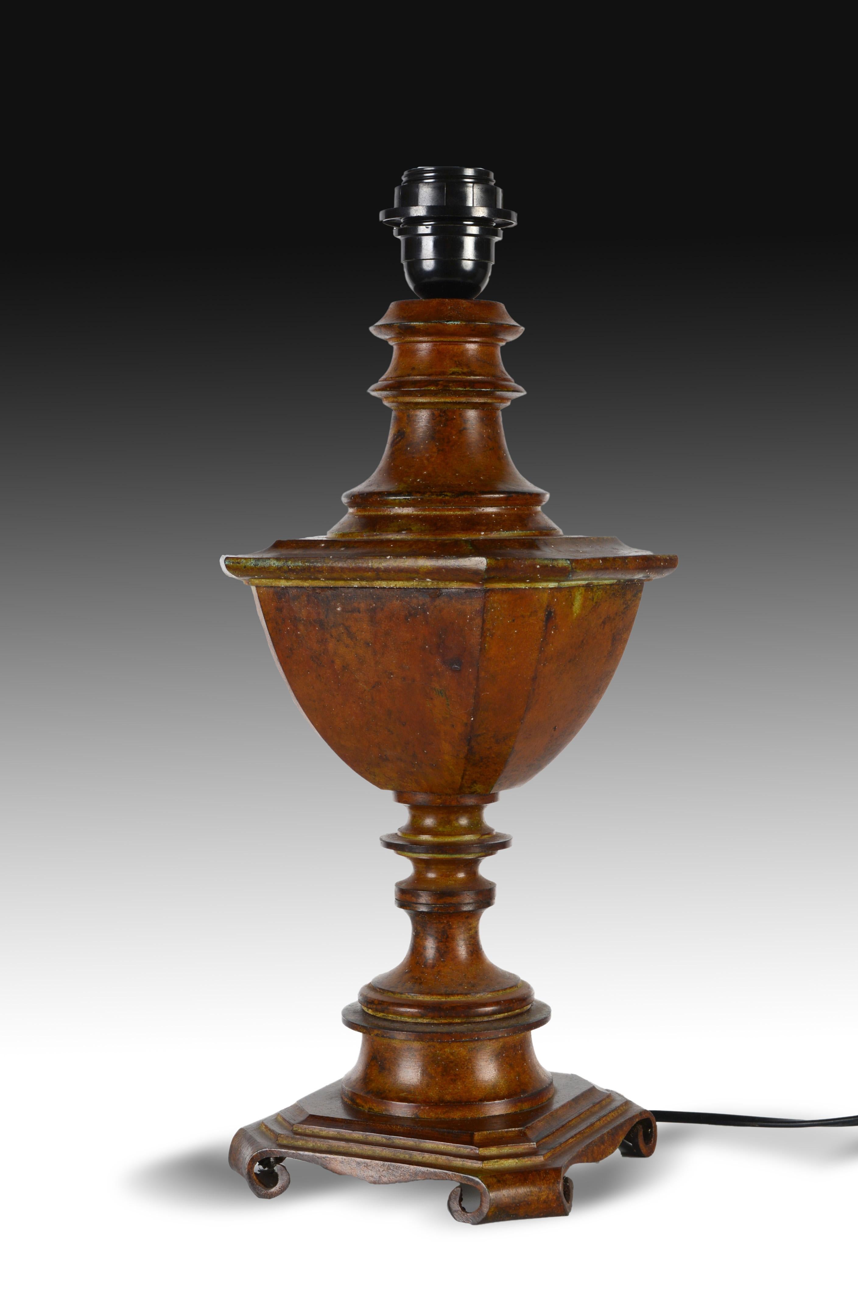 Unknown Bronze Table Lamp, Shade Not Included For Sale