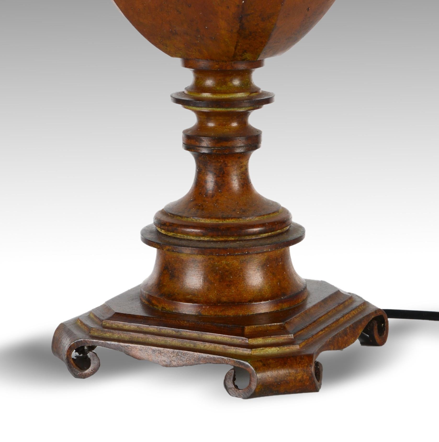 Bronze Table Lamp, Shade Not Included For Sale 1