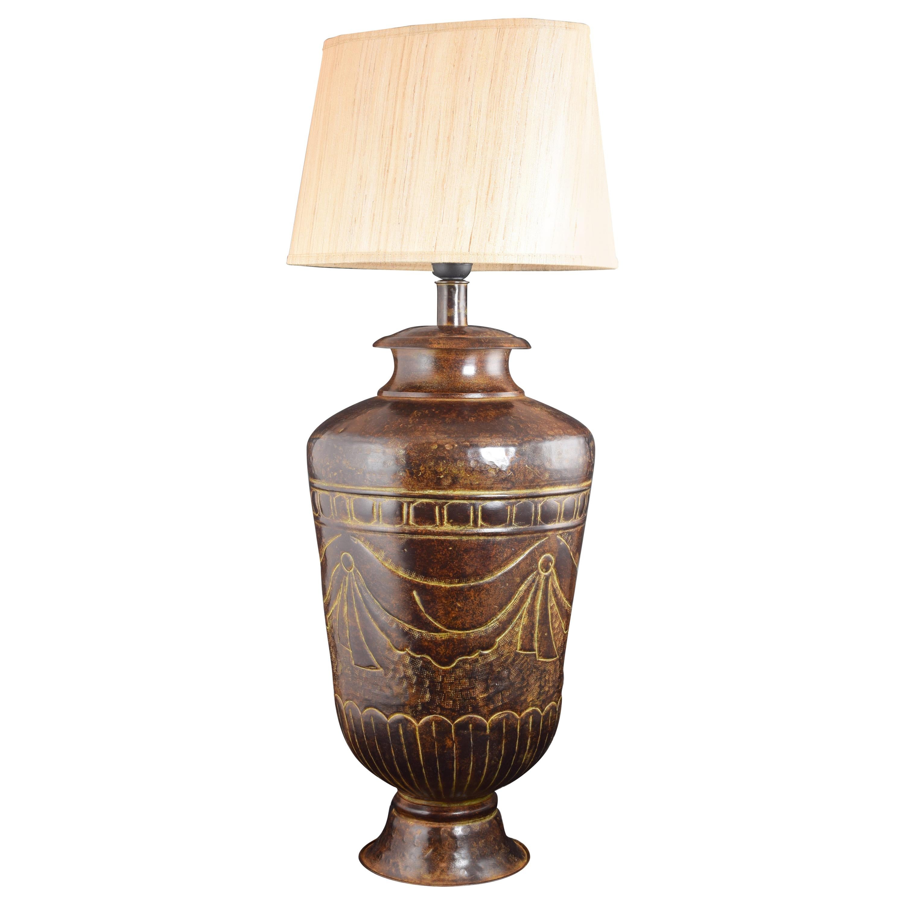 Bronze Table Lamp, Shade Not Included For Sale