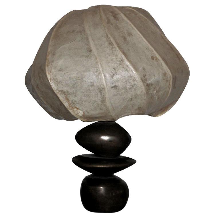 Bronze table lamp  by Jacques Jarrige. Shade not included For Sale