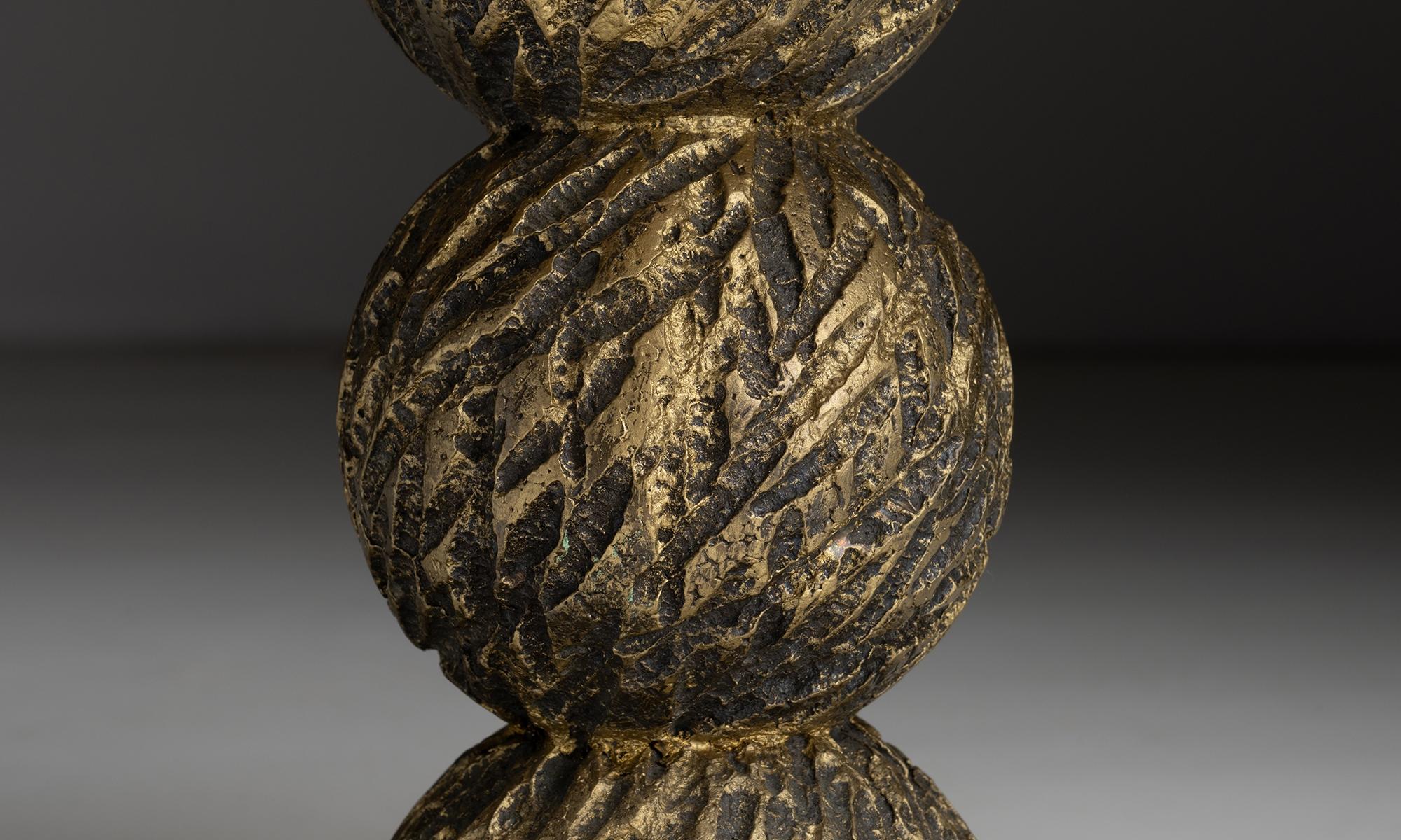 Cast Bronze Table Lamps, England circa 1960