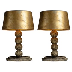 Bronze Table Lamps, England circa 1960