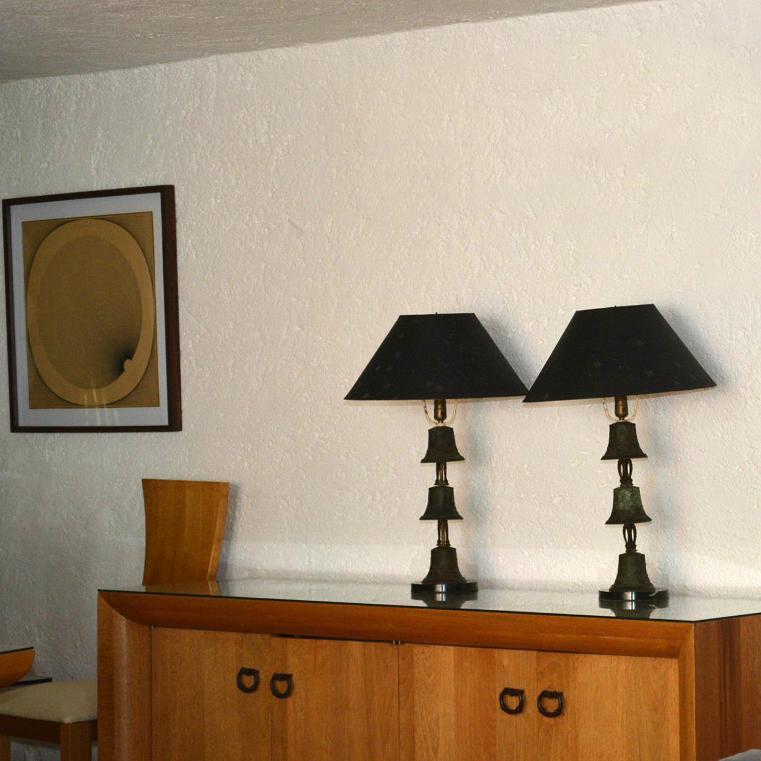 Bronze Table Lamps In Good Condition In Chula Vista, CA