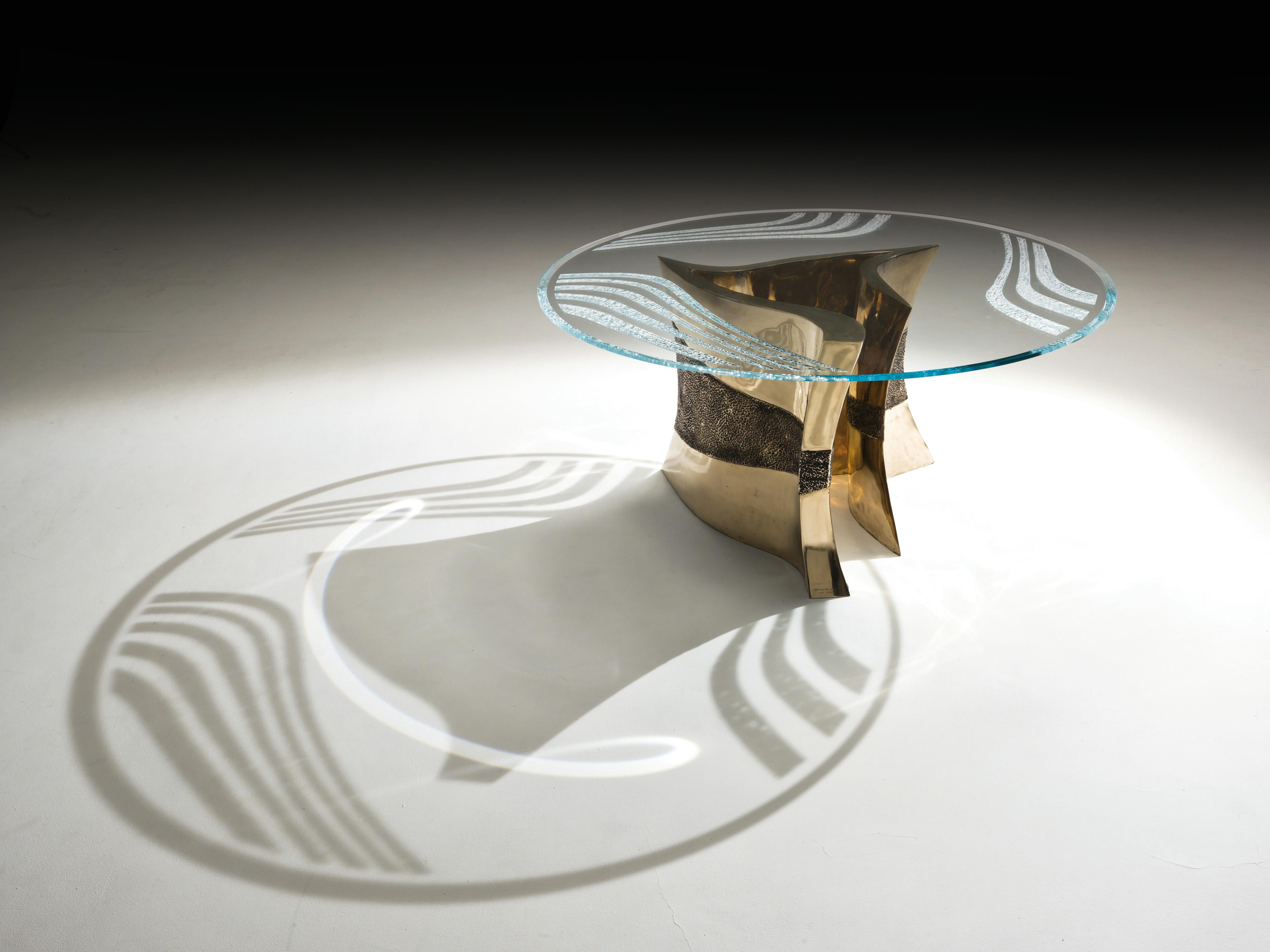 Other Bronze Table LUX design by Joe Gentile and Fabio Crippa for Officina della Scala For Sale