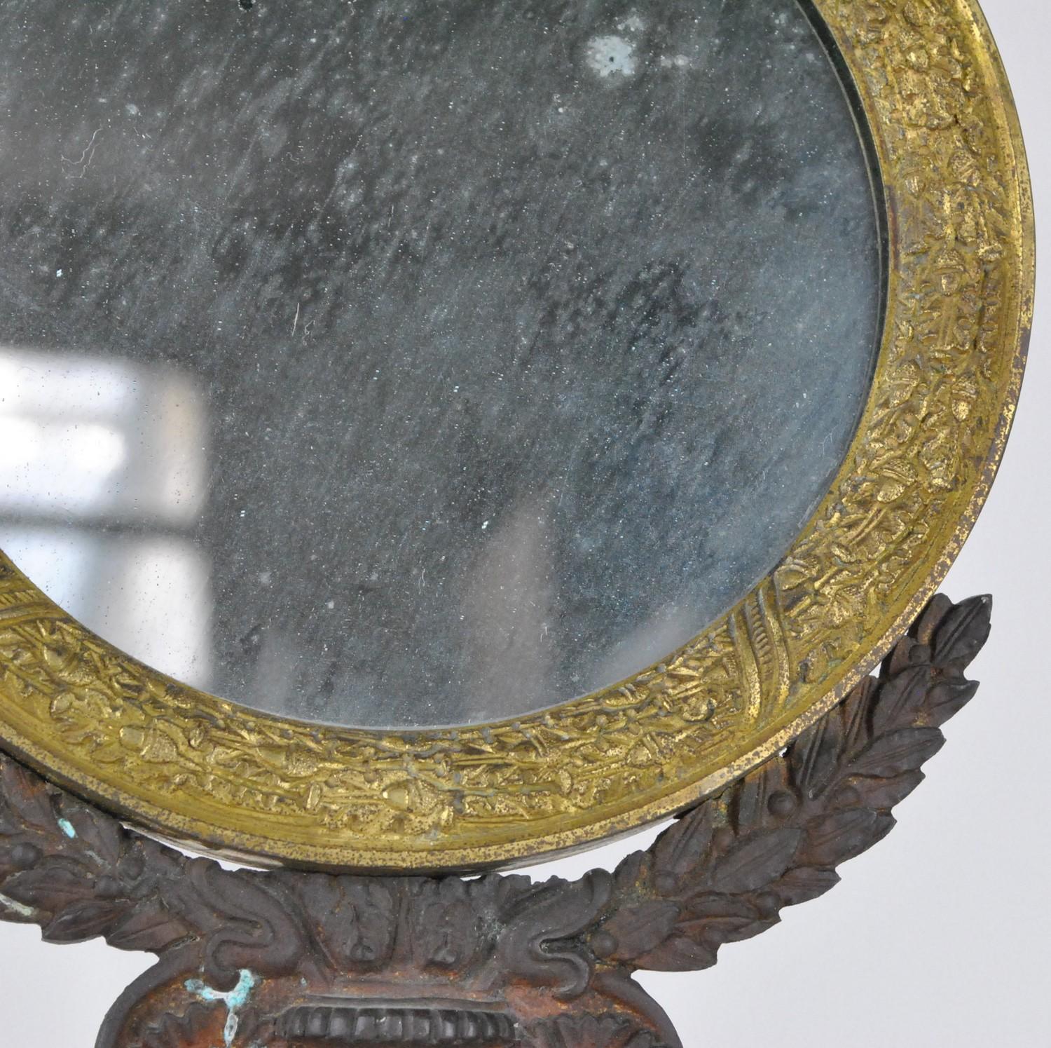 Bronze Table Mirror, Restoration Period, XIXth Century For Sale 5