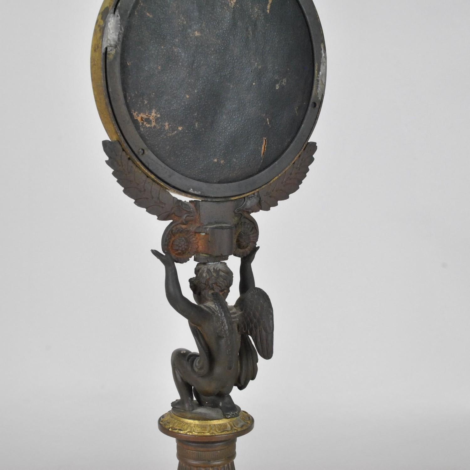 Bronze Table Mirror, Restoration Period, XIXth Century For Sale 9