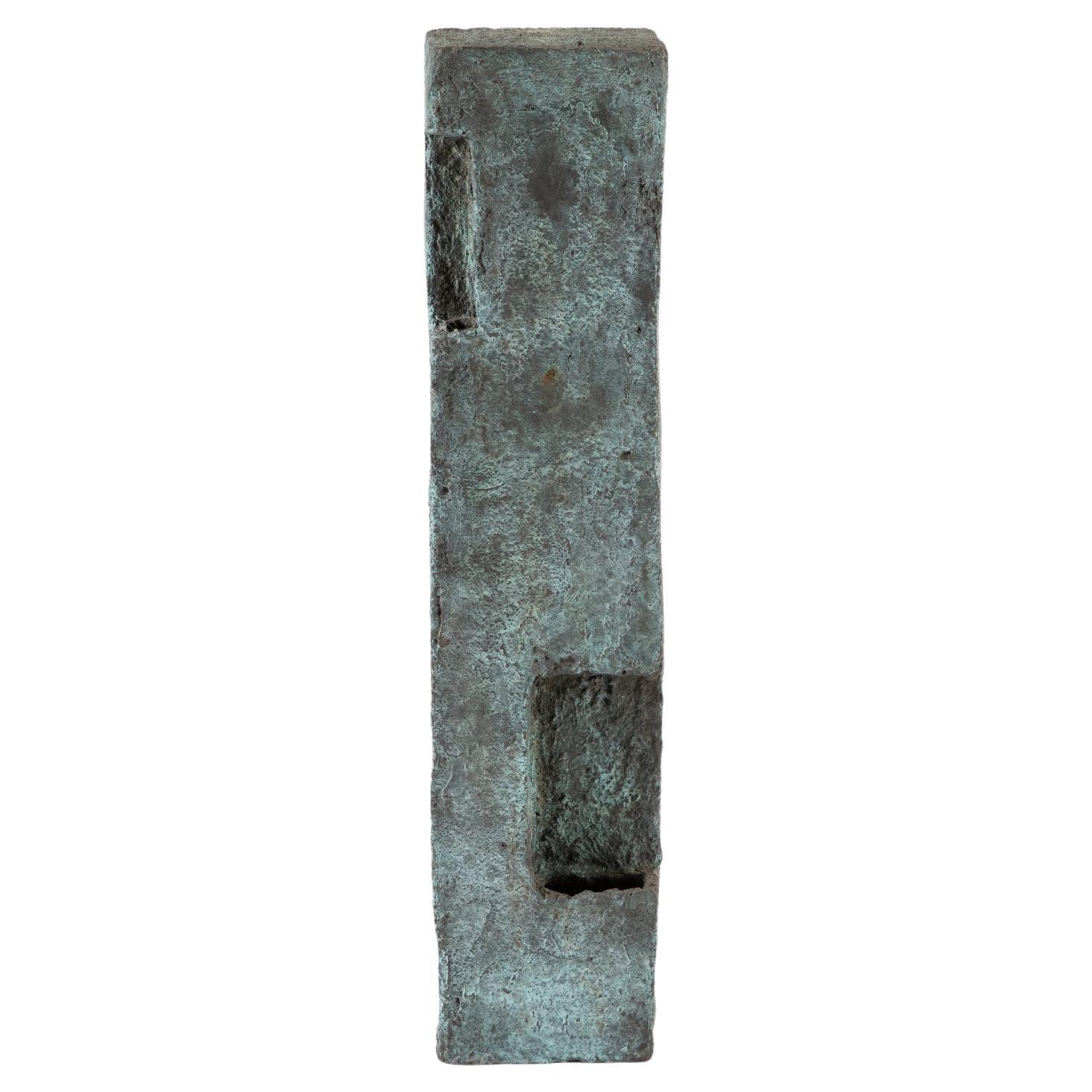 Sand cast bronze sculpture in patina-green by Arizona artist Ralph Deuschle.