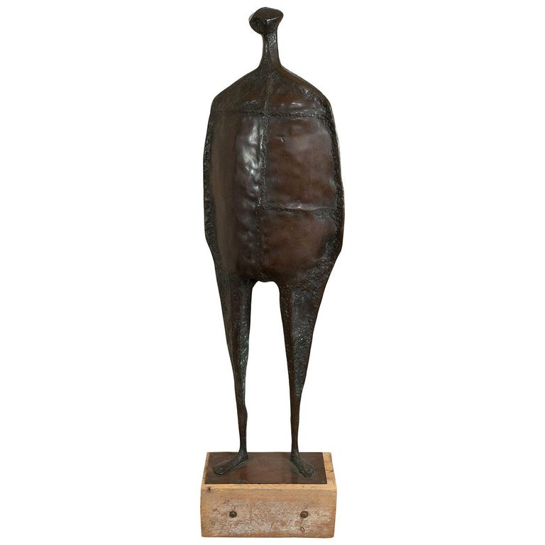 Bronze Tall Figural Sculpture For Sale