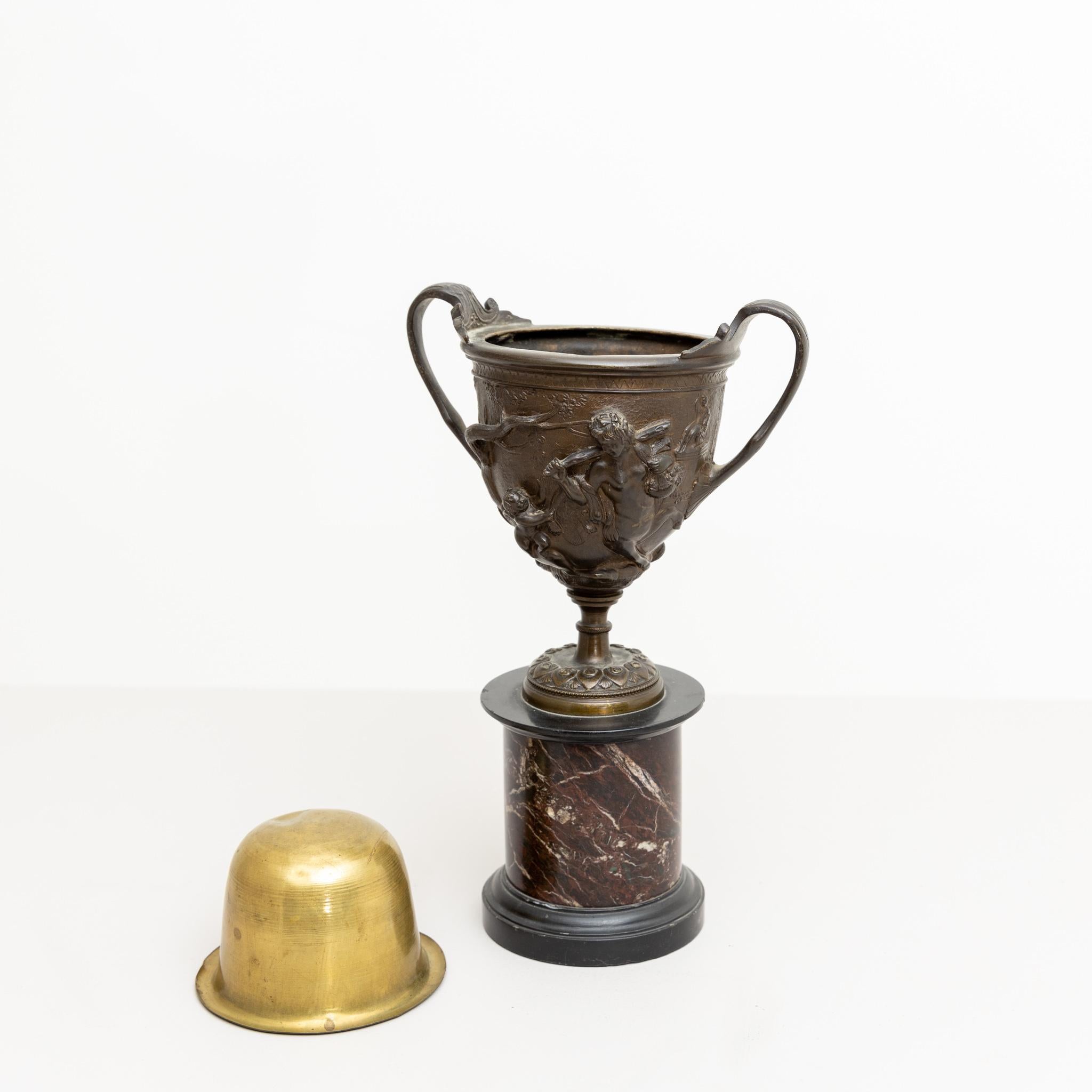 Bronze-Tazzas nach einer antiken Pompeji-Bronze, Italien, 19. Jahrhundert im Angebot 6