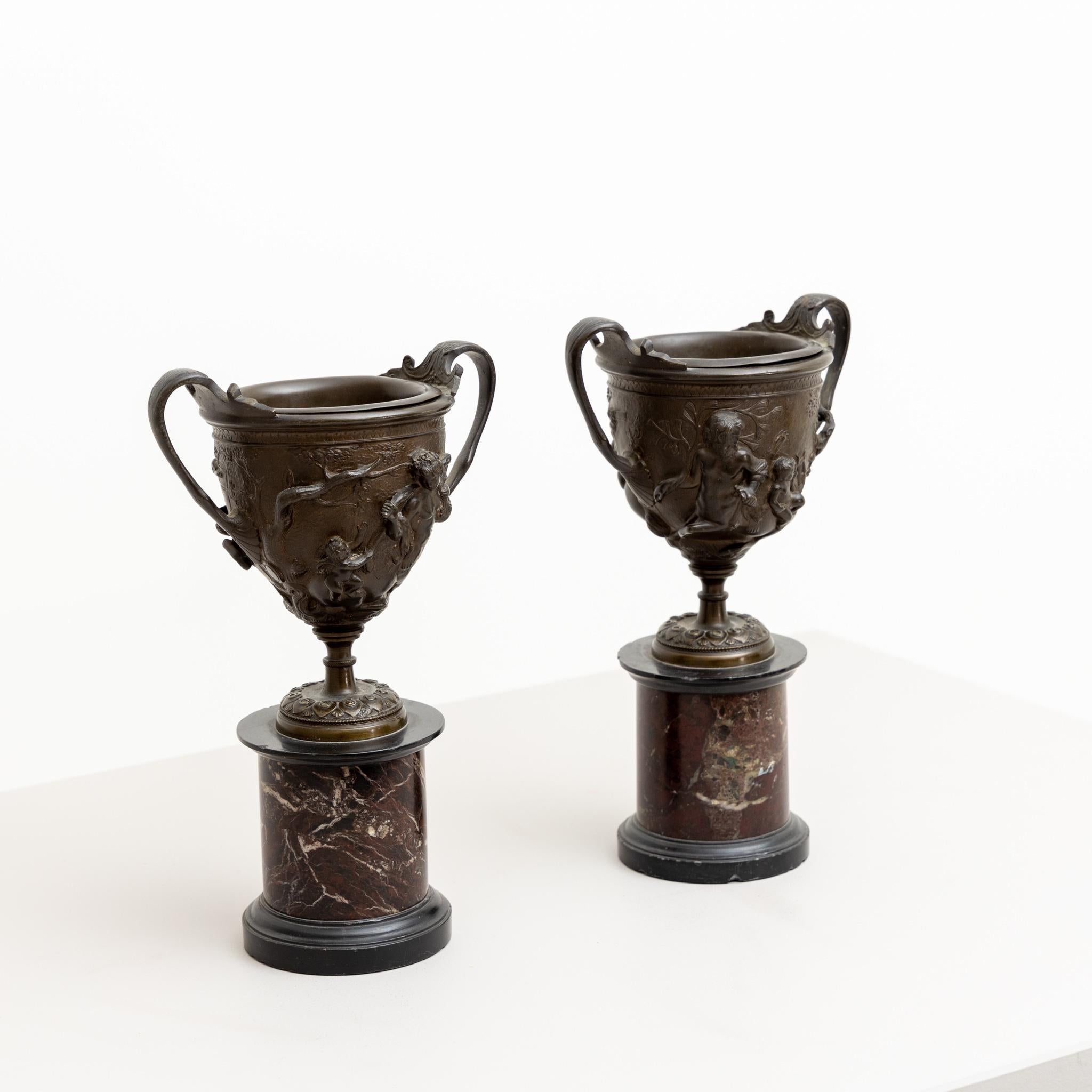 Italian Bronze Tazzas After a Pompeian Antique, Italy 19th Century For Sale