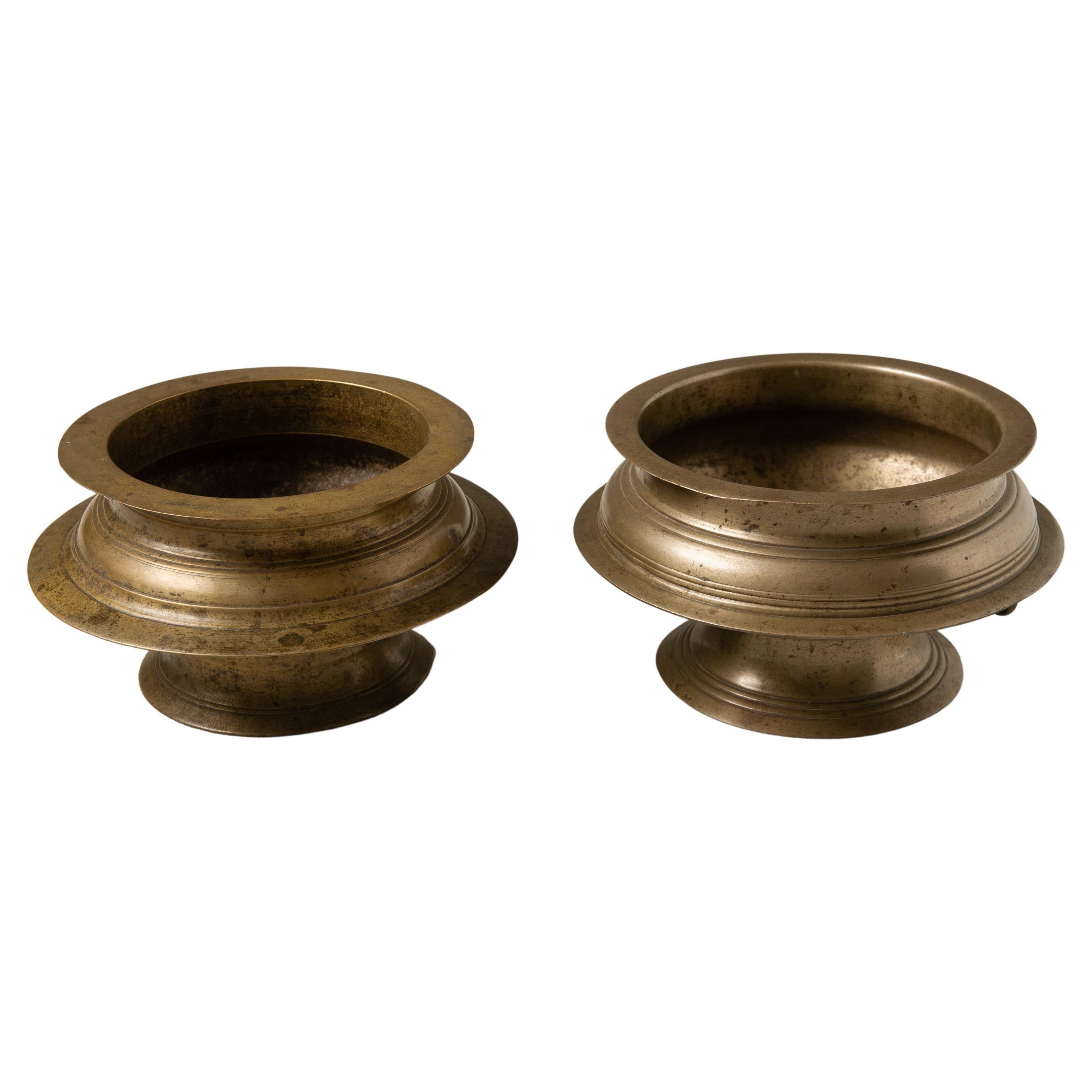 Bronze Temple Bowls from Kerala For Sale