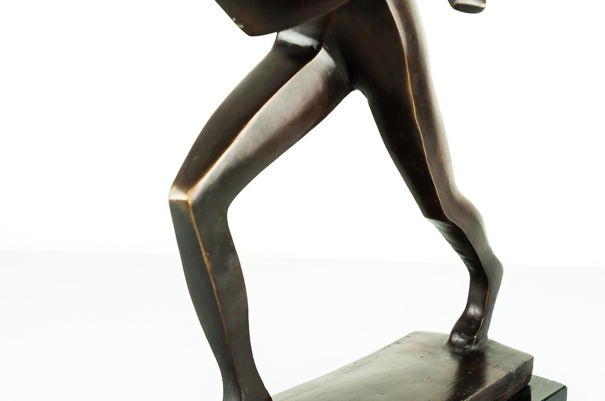Bronze Tennis Player Attributed to William Ernst Wauer, circa 1925 2